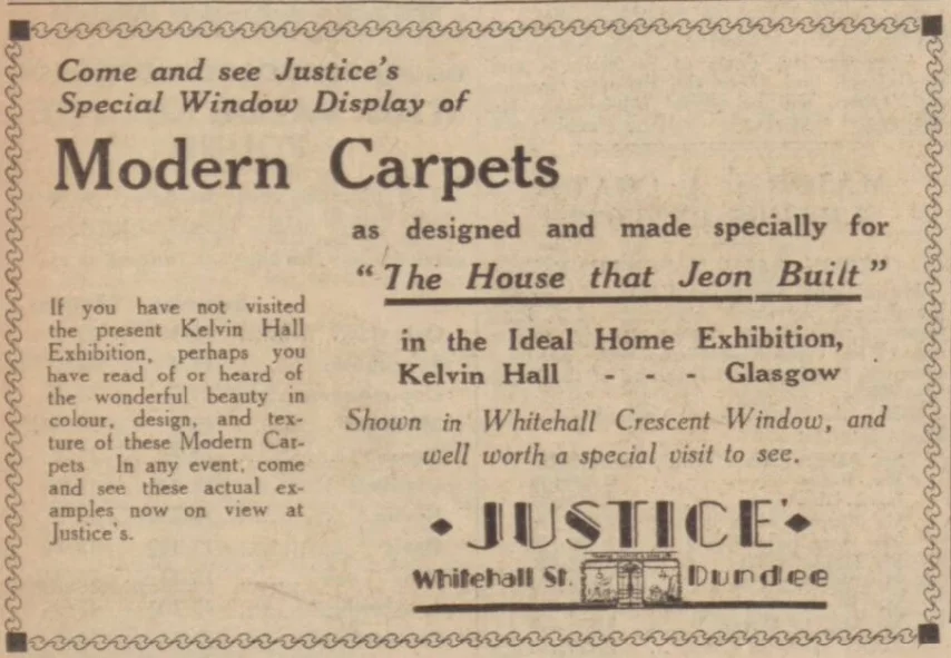 Advertisement in the Dundee Courier - 25th October 1932