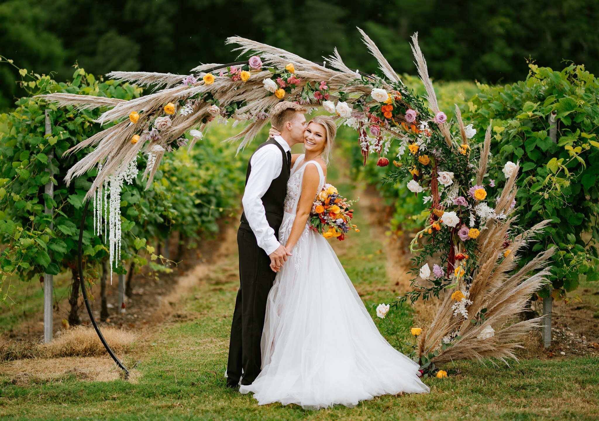 crown-winery-colorful-memphis-florals-bride-groom
