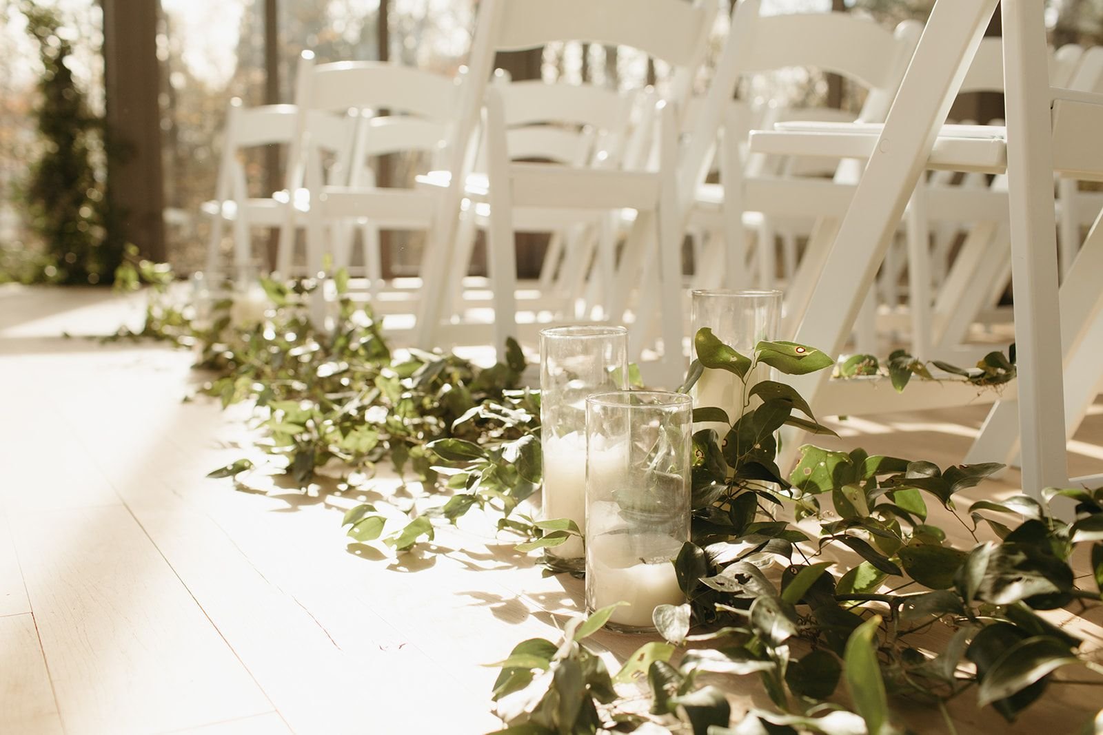 aisle candle decor