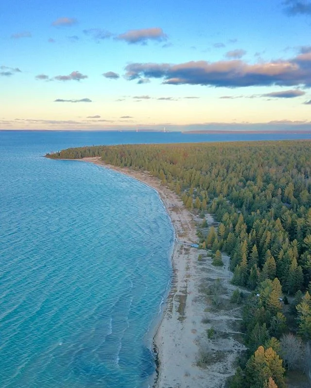 Fall views from above at #WildernessStatePark in Northern #Michigan