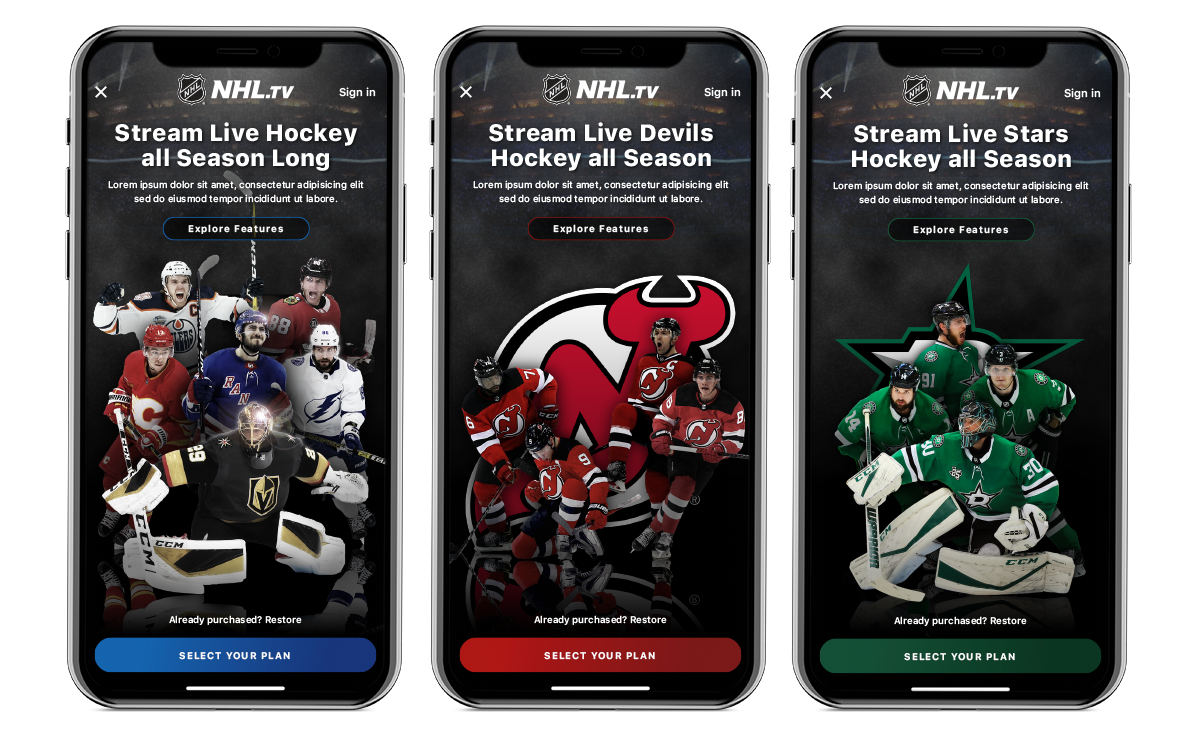 NHL App and GameCenter — BILL BLAIR DESIGN