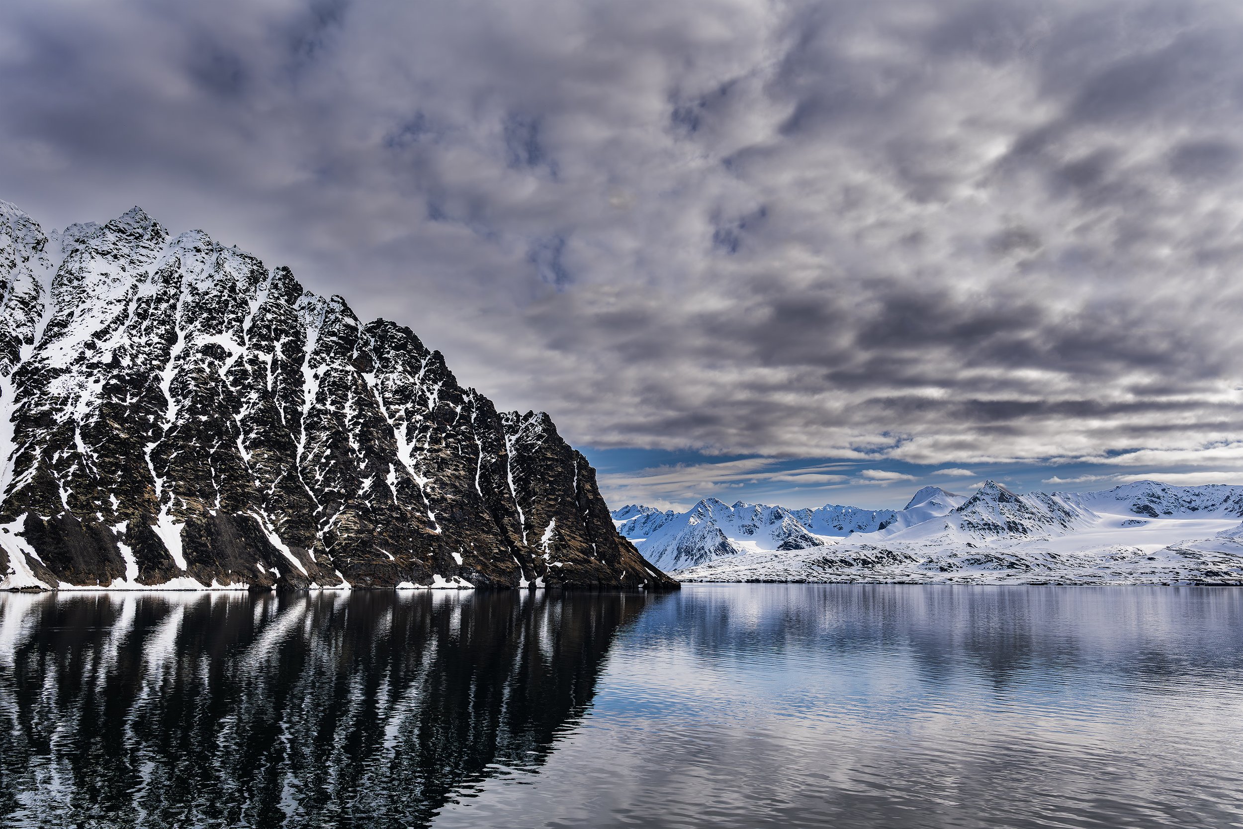 Reflected Cliff and Glaciers, Svalbard 2026