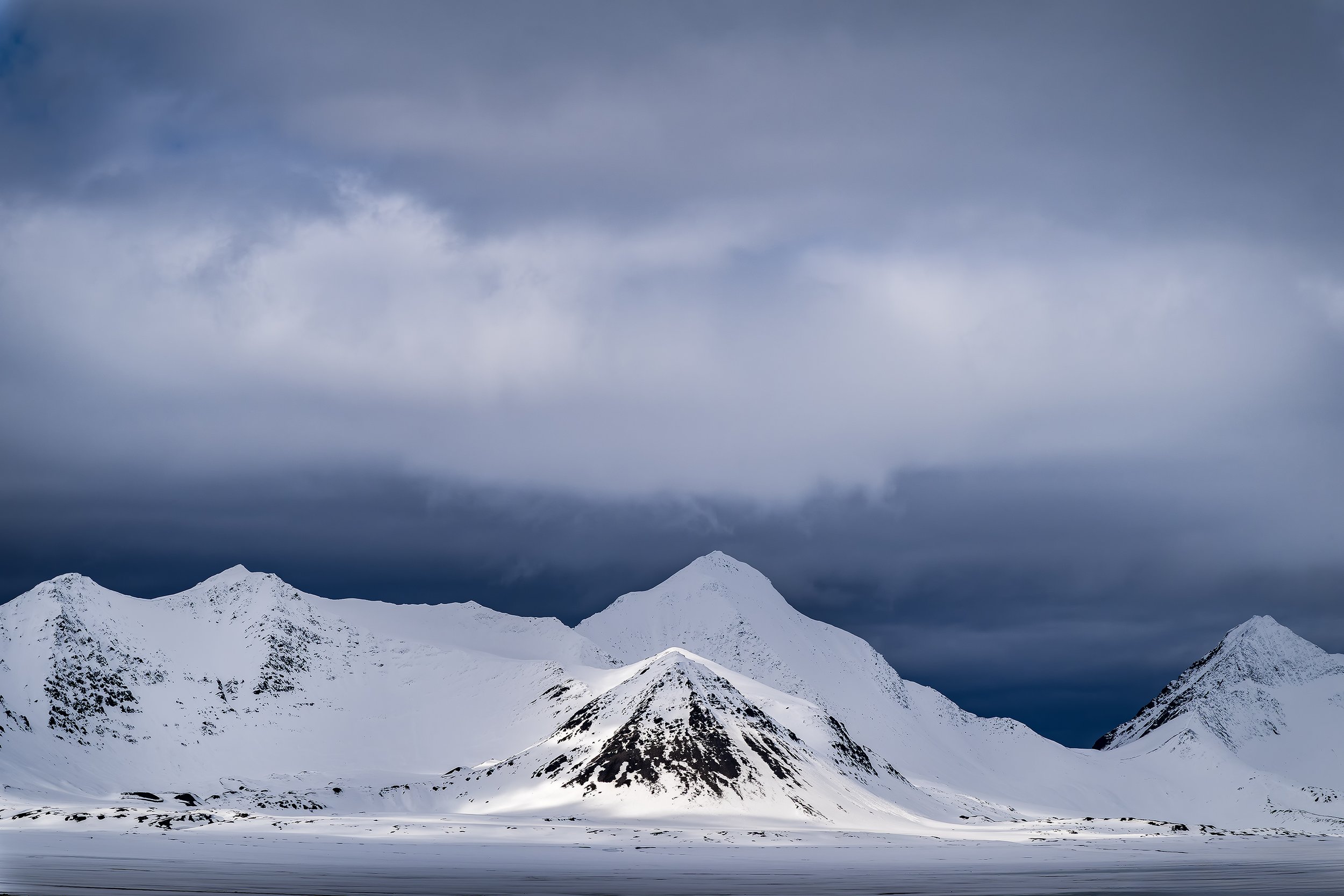 Sunlit Mountain and Glaciers, Svalbard 2026