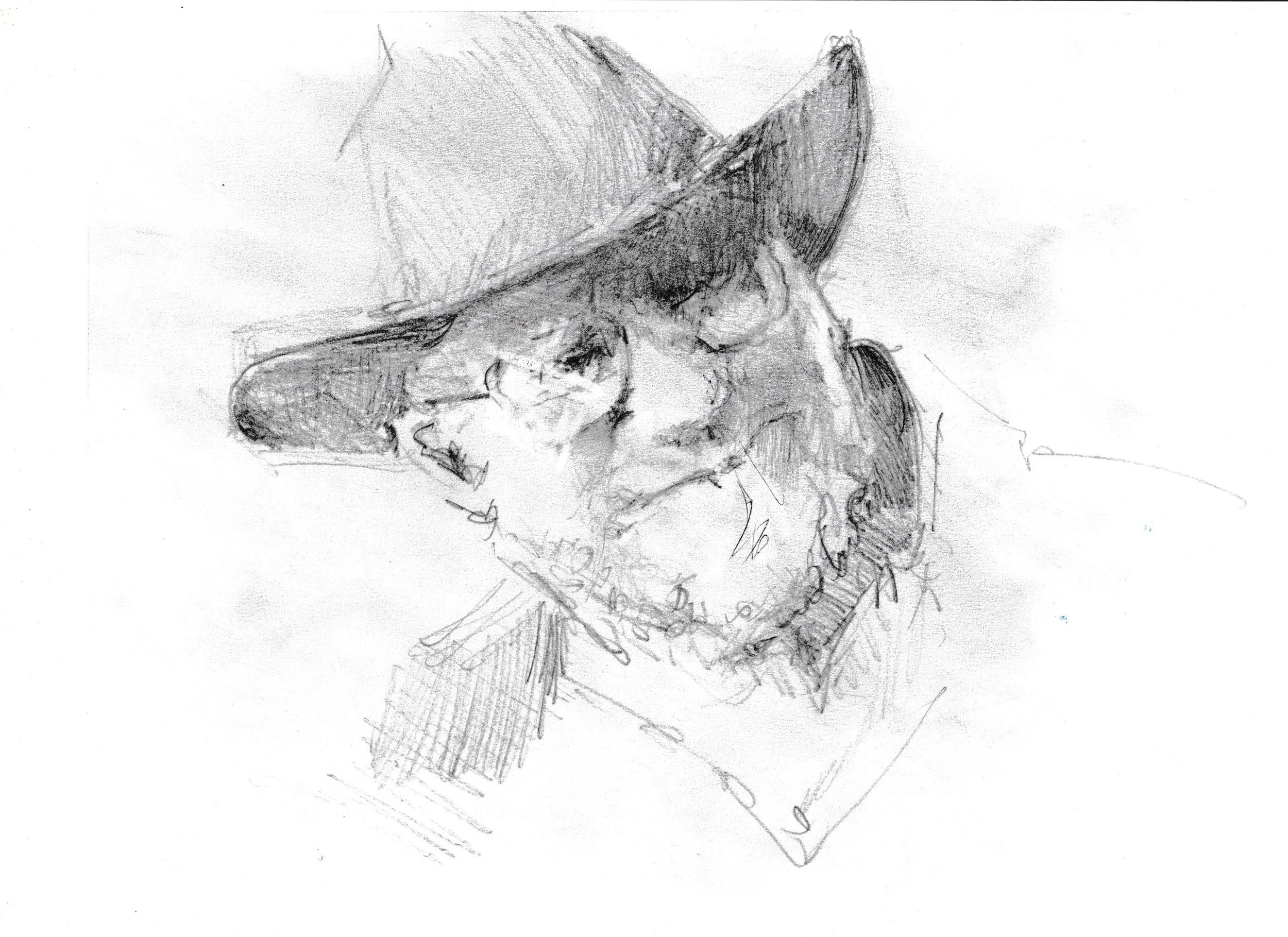 Sketch of Harrison Groutage by Rett Ashby