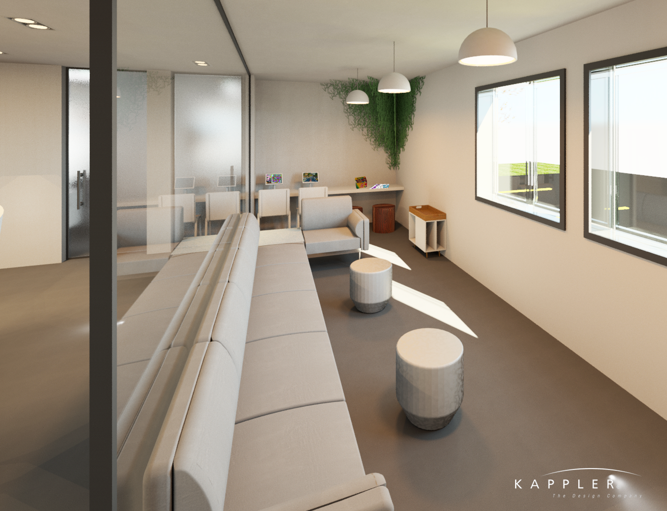 modern dental office design waiting room
