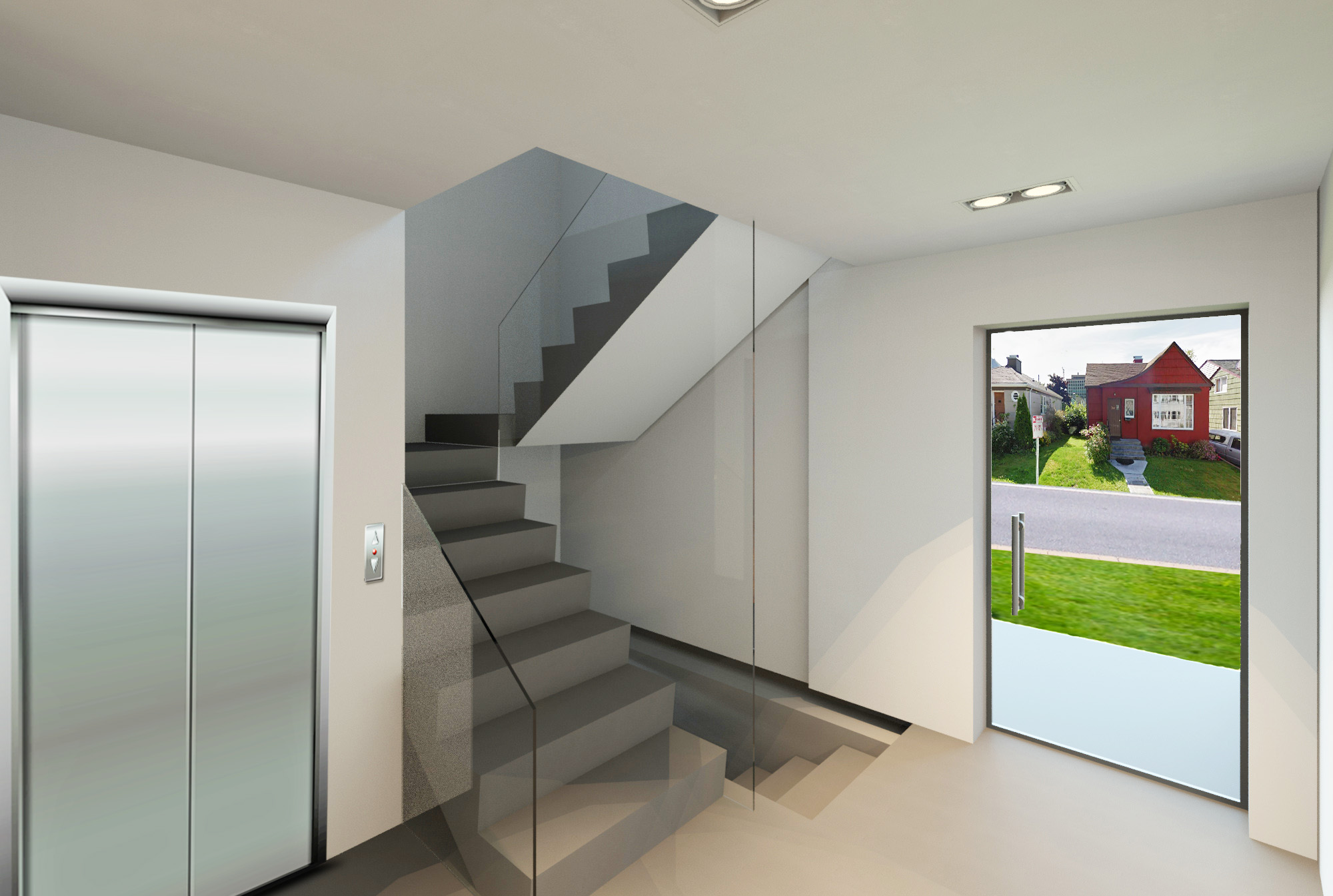 modern office stairwell design