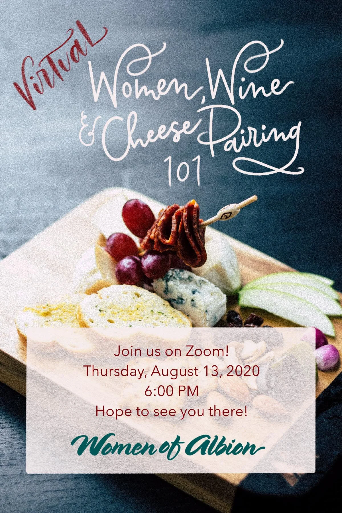 Women, Wine, and Cheese Pairing 101 with Albion Financial (Virtual): Salt Lake City, UT