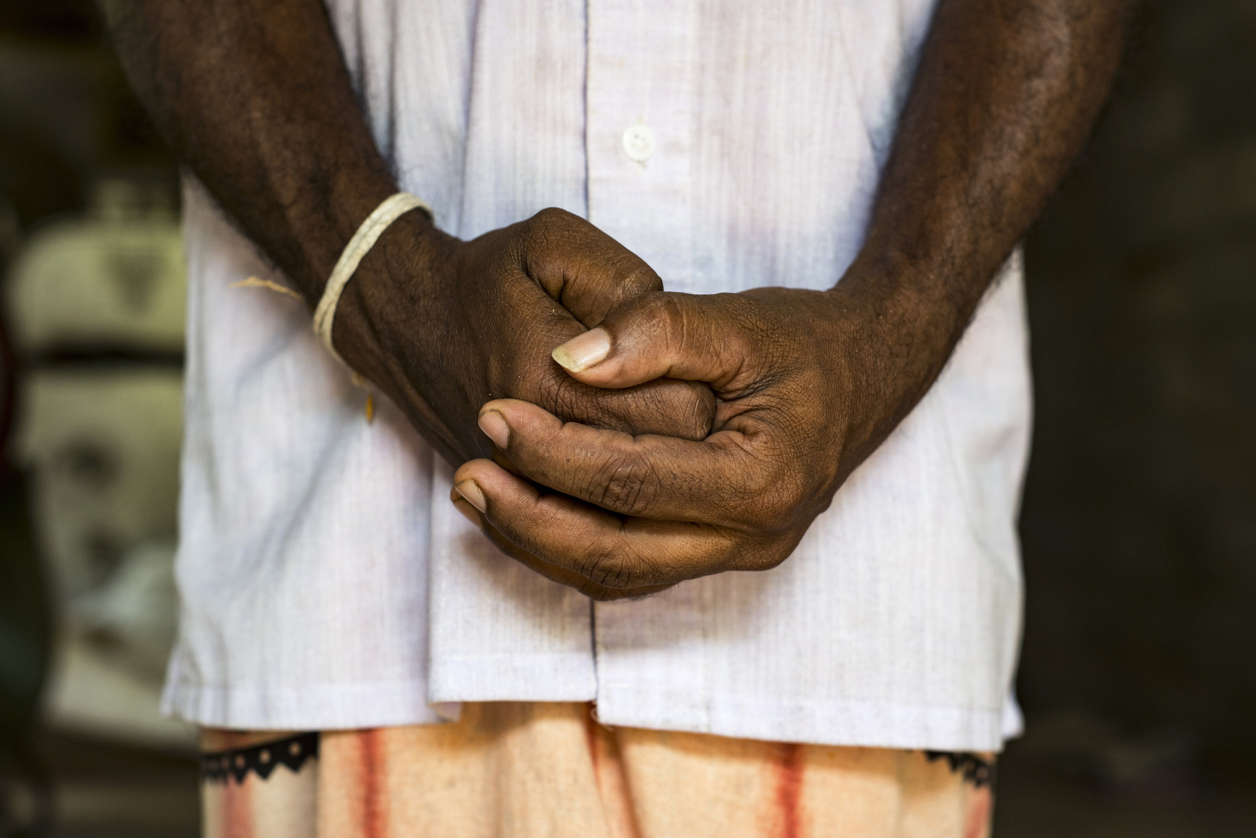  Gamini is the only rice processor of rice within miles of the village Unaweruwa. His hands are his tools, turning field pickings into edible rice for the village families to eat. 