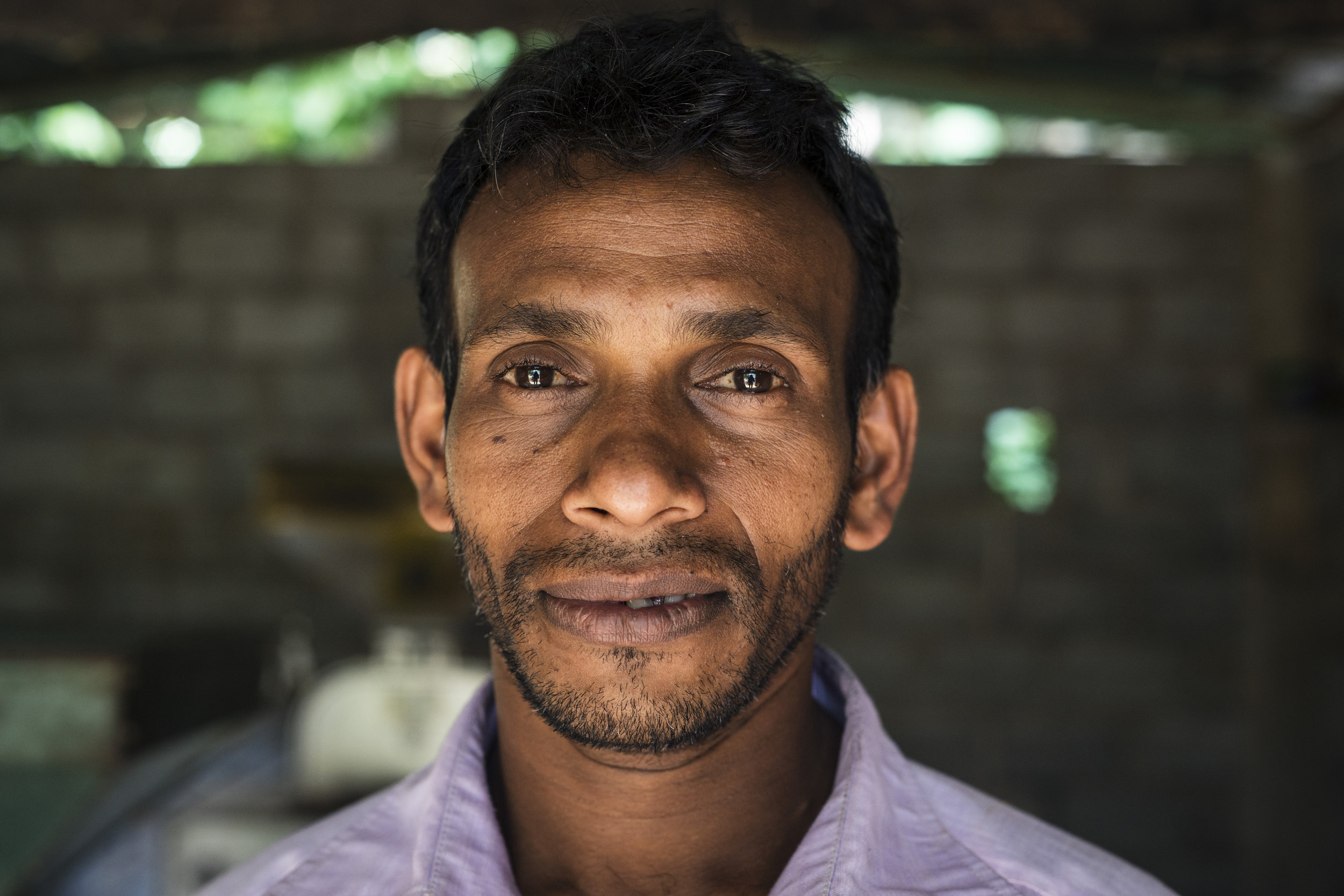  M.D. Gamini, 39, has lived in this village for his entire life. His ambition to provide a good life for his family was the driving force behind him starting his own business, the rice processing mill. 
