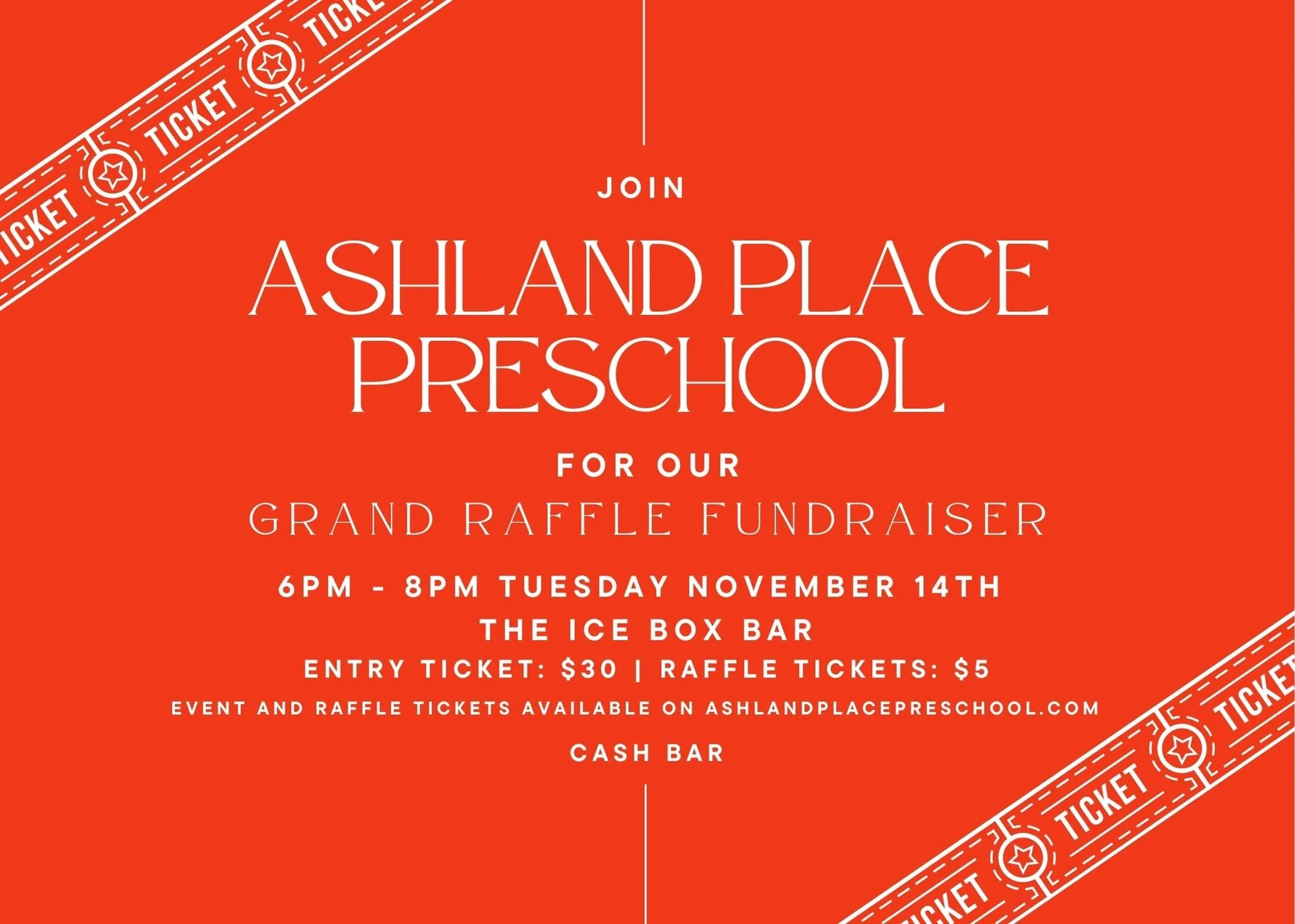Ashland Place Grand Raffle — Ashland Place Preschool