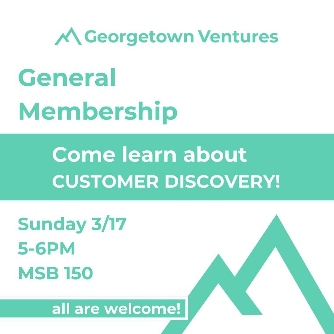 Calling all entrepreneurs, consultants, developers, creatives, and curious minds! We are thrilled to hold our first open access general membership education this Sunday from 5 to 6 pm in MSB 150! Join us to explore the customer discovery process!