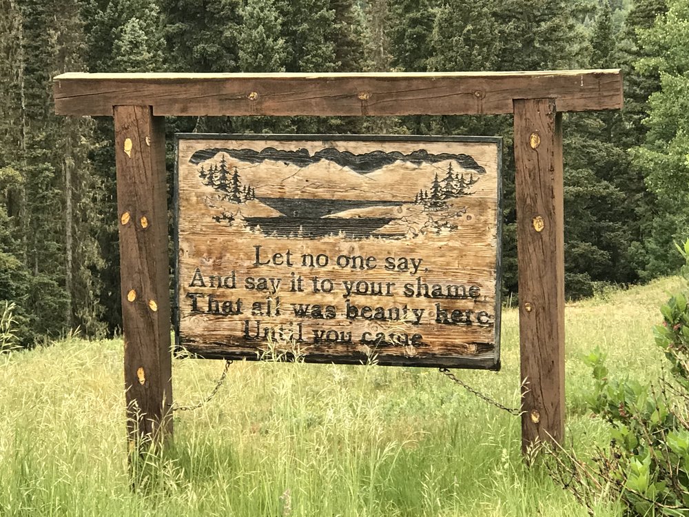 Jennifer took a picture of this sign she saw in Colorado this summer - leave no trace!