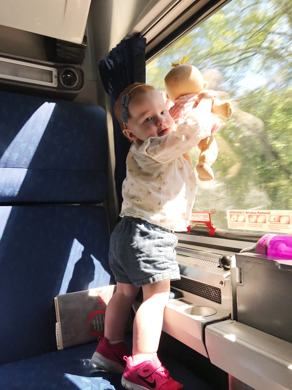 Charlotte on the train from New Orleans!