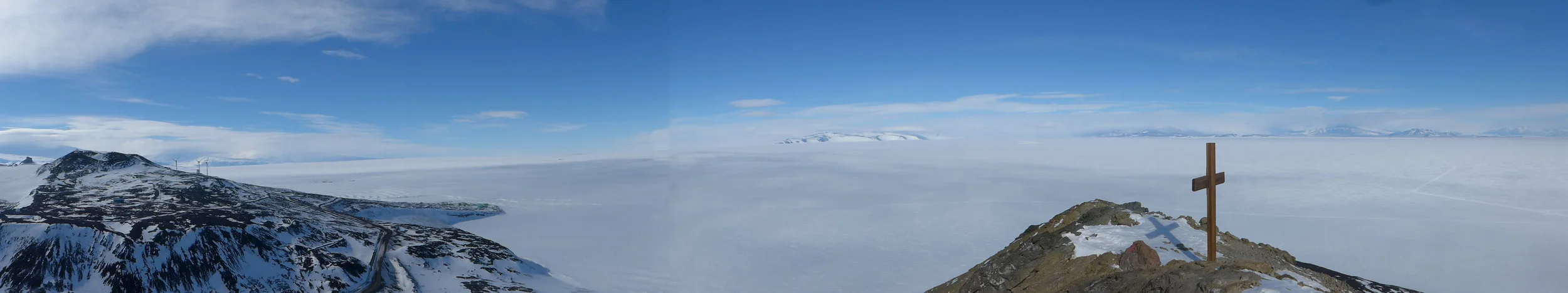 A memorial to Scott's polar team on Observation Hill