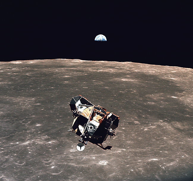Apollo 11 Lunar Module Eagle returning to command module Columbia July 21st, 1969 Image credit: NASA
