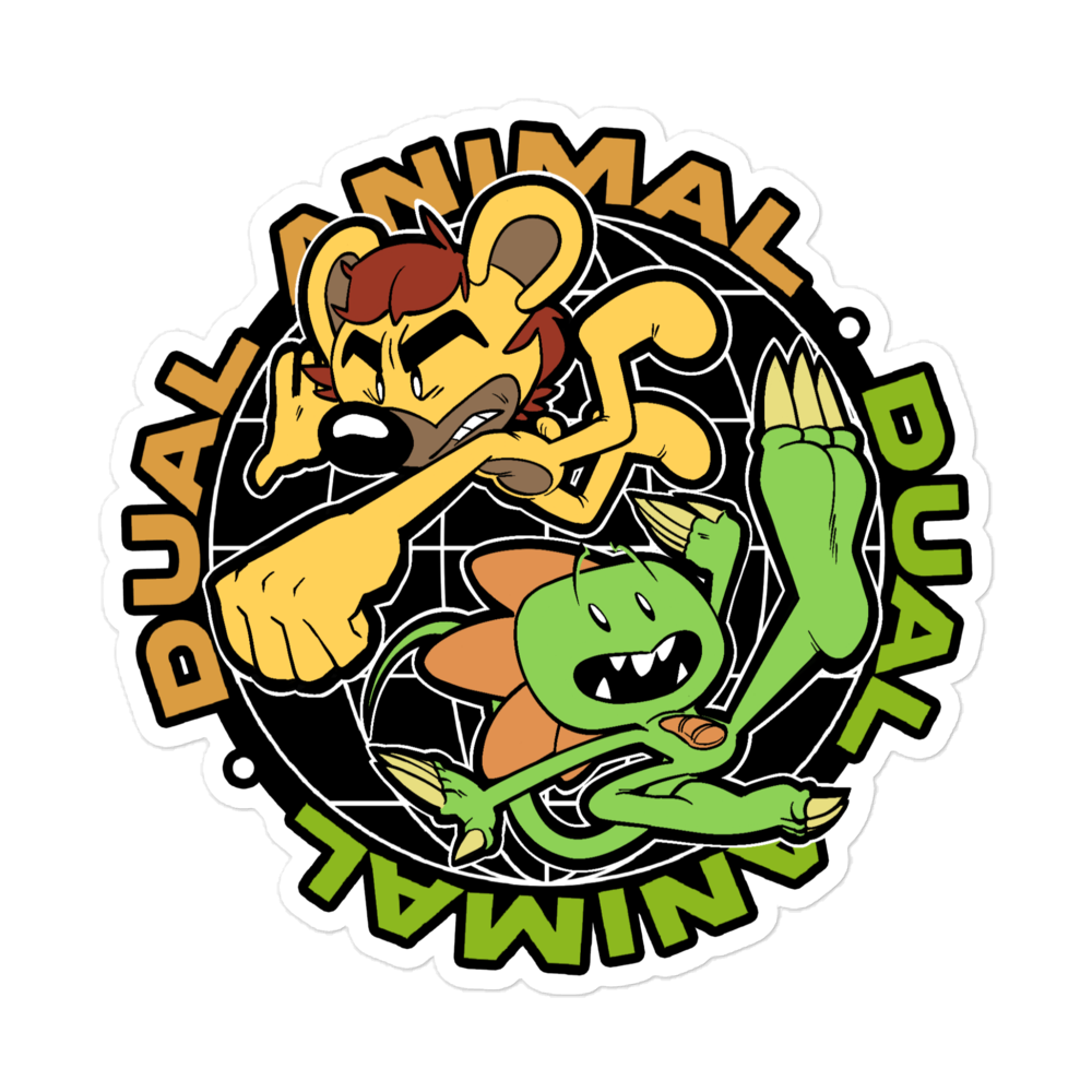 Dual Animal Worldwide Sticker