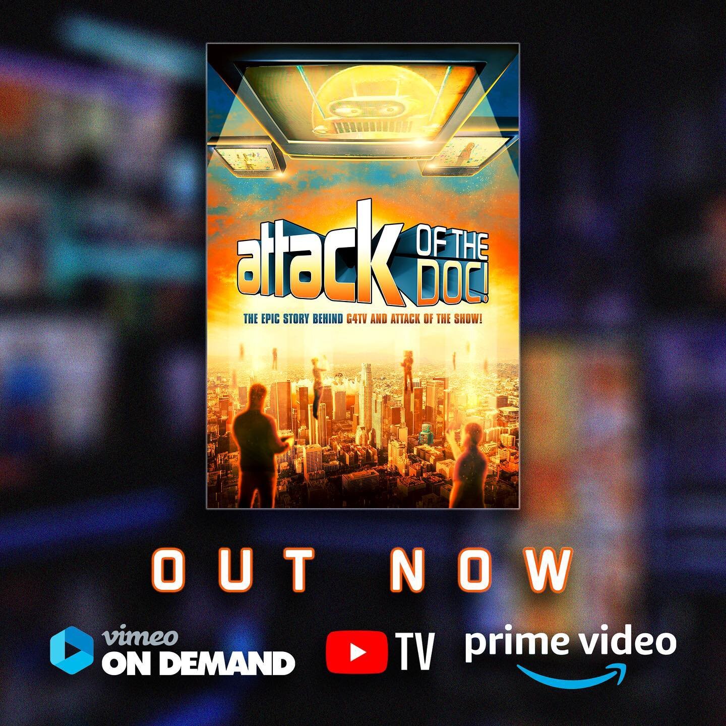 #AttackOfTheDoc is out today on VOD! 📺

Before the rise of big tech, social media and Marvel movies, Attack of the Show! chronicled nerd culture&rsquo;s unlikely acceptance into the mainstream. G4TV&rsquo;s flagship show launched the careers of host