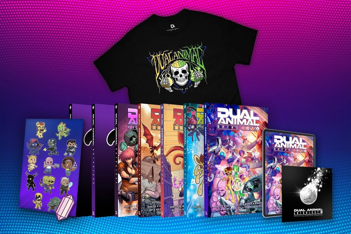 Tier Showcase - THE WORLDSEED VAULT - $200

The ultimate collection. This is the big one!

This ultimate backer tier includes:

❇️ Dual Animal Anthology Vol. 1 paperback (one of each variant cover A&ndash;G)

❇️ Dual Animal Anthology Vol. 1 Digital E