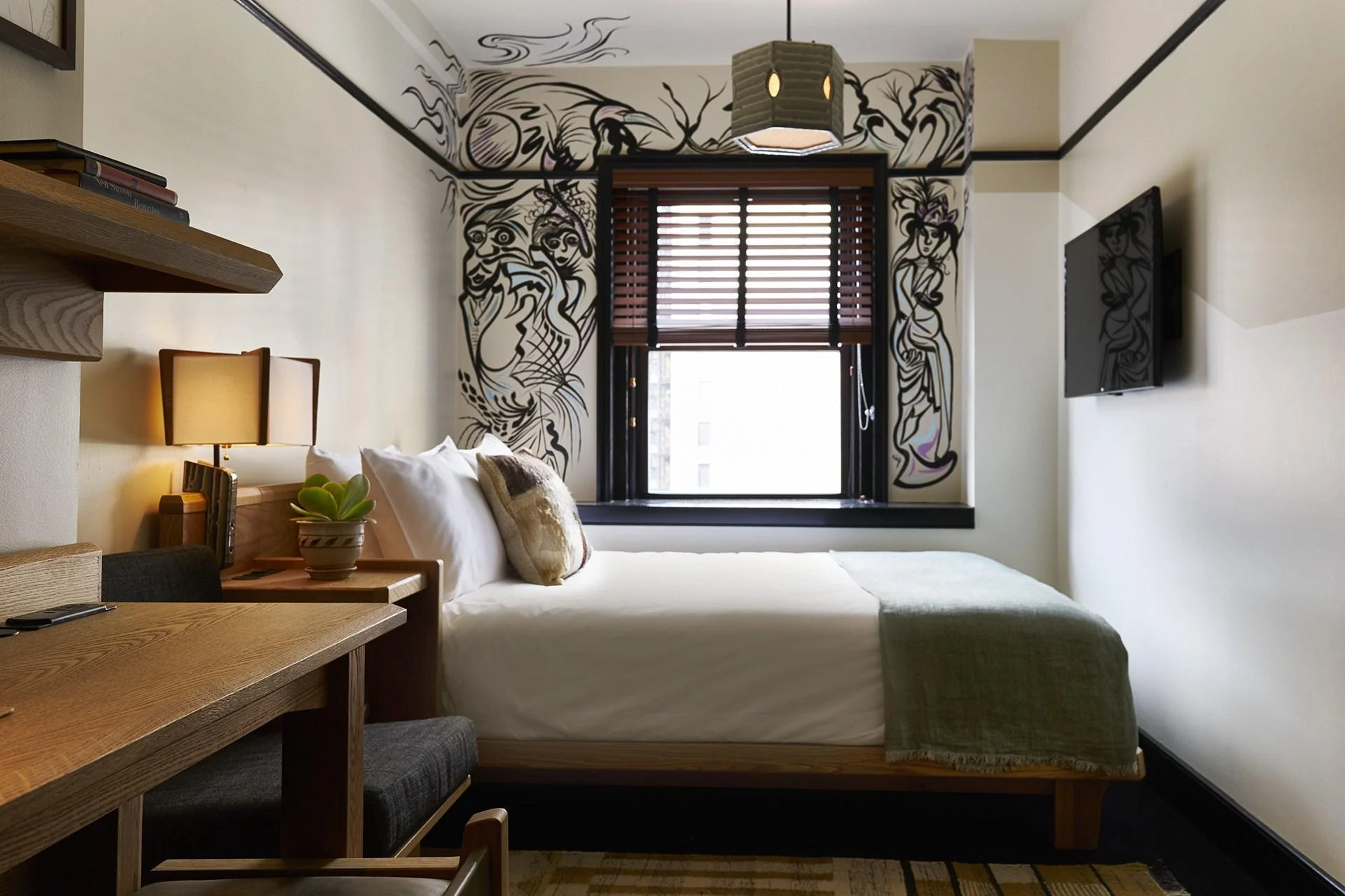 Freehand NY guest room mural. 2017