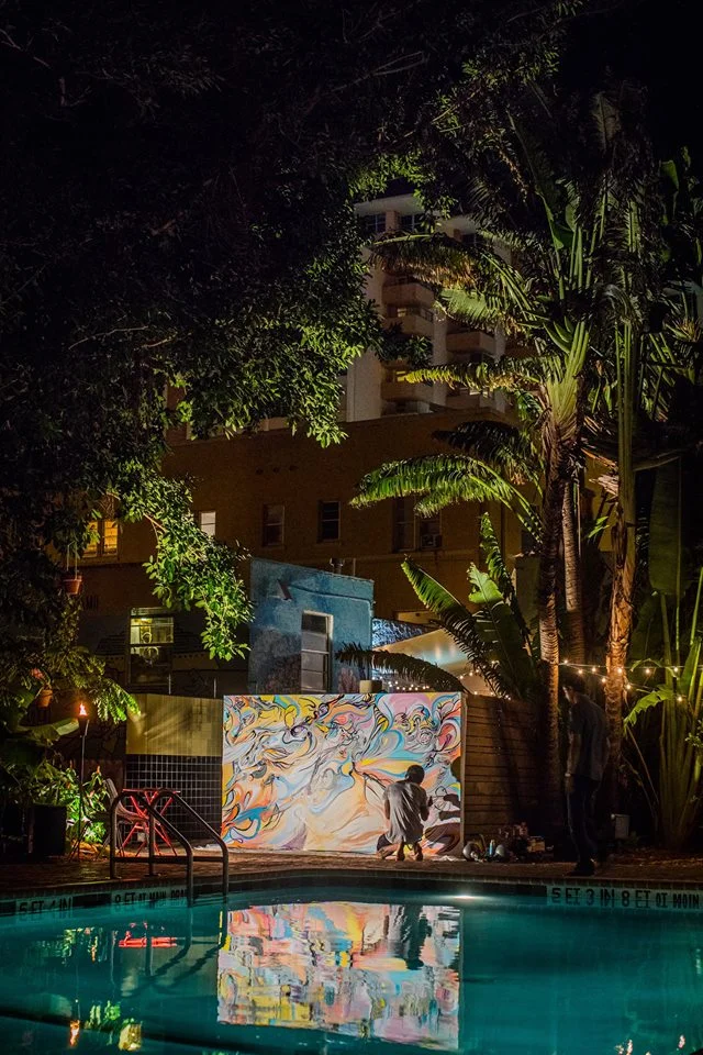 Live Painting at The Broken Shaker, Freehand Miami. 2017 Photo, Ian Whitten 