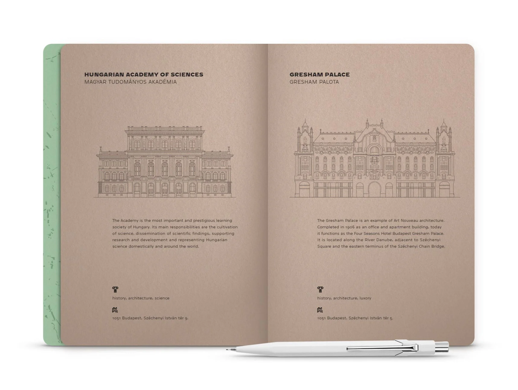 Hello Budapest eco-design notebook