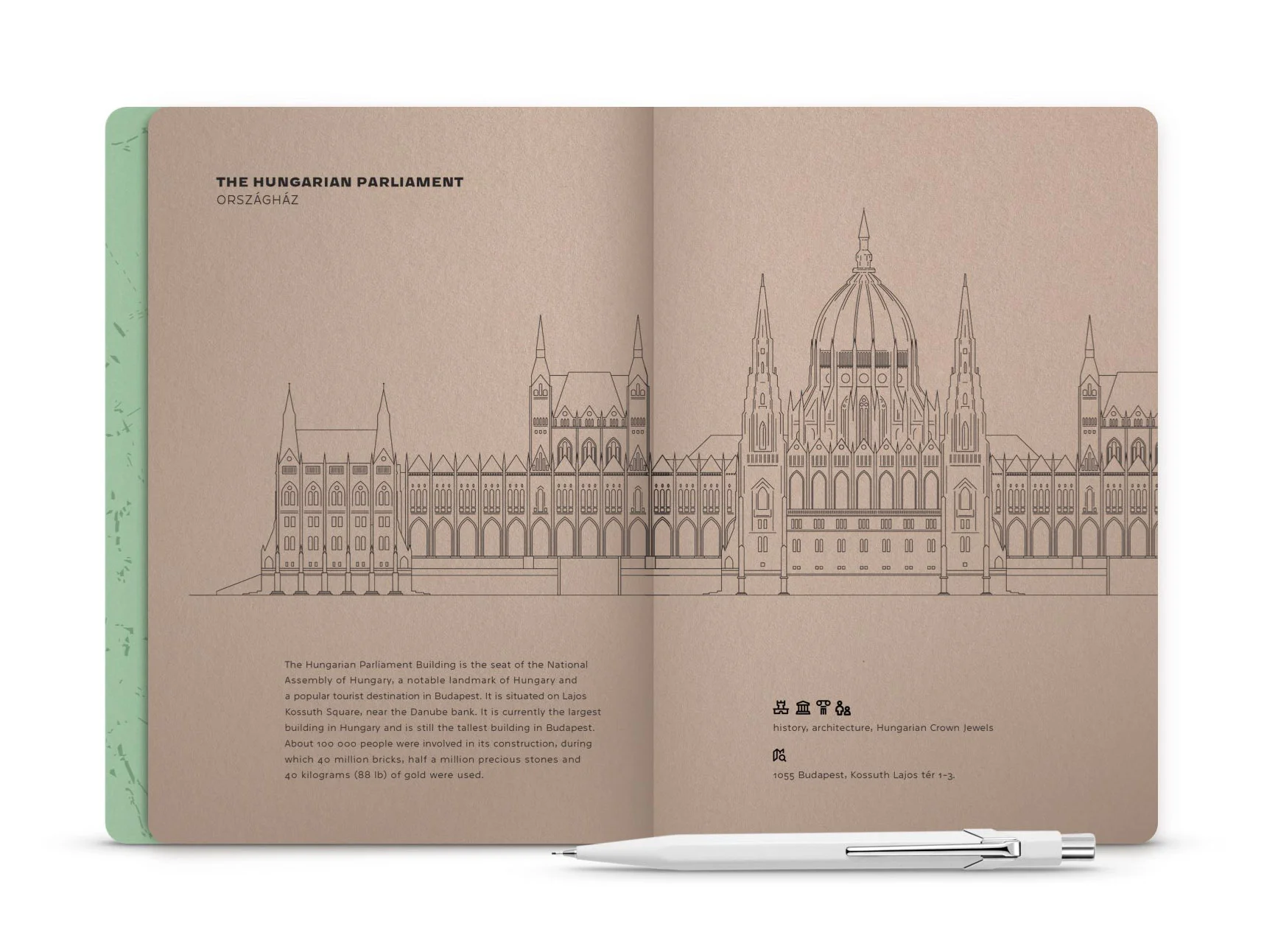 Hello Budapest eco-design notebook
