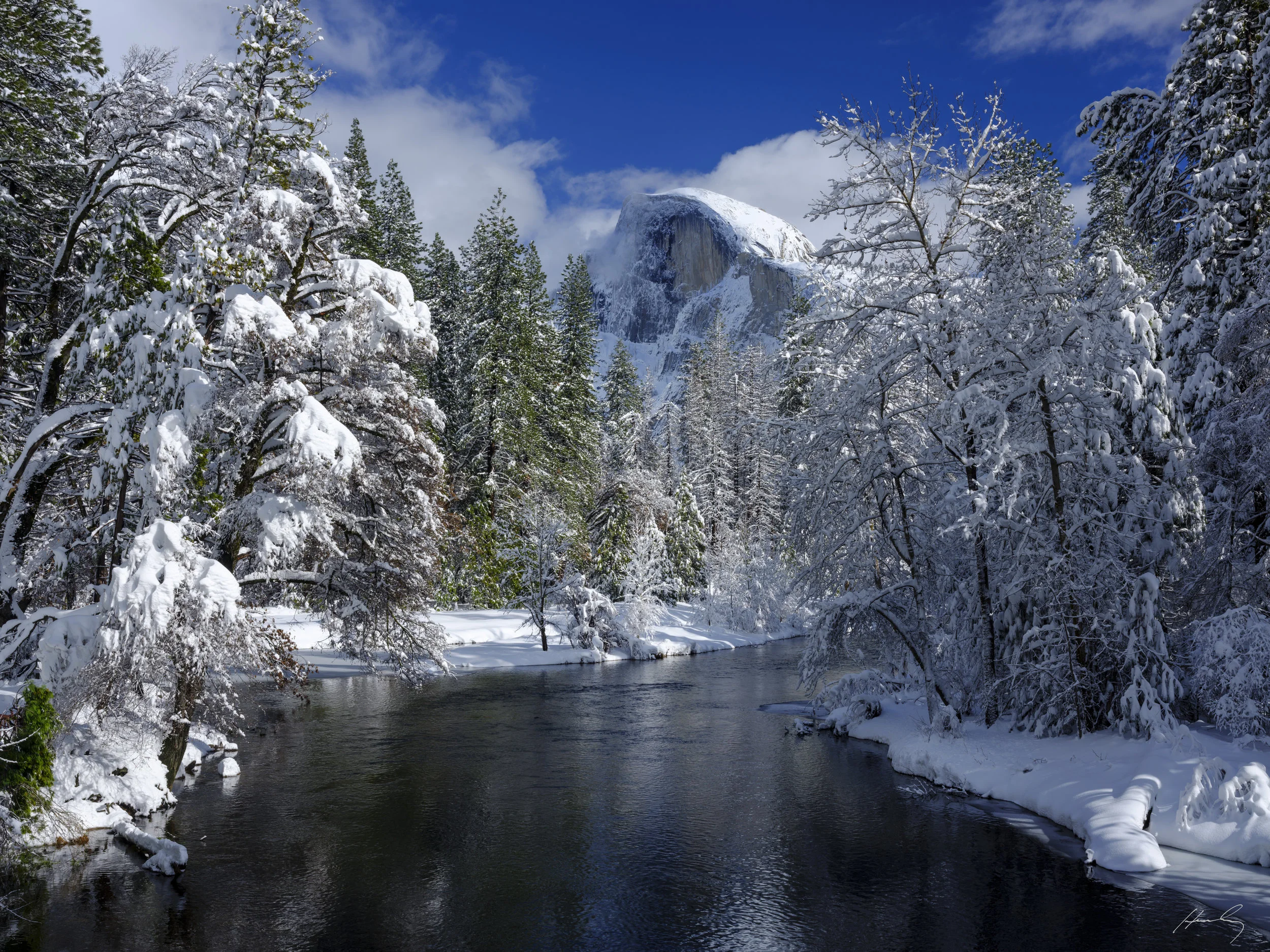 “Half Dome from Merced River-Am” Yosemite N.P., California