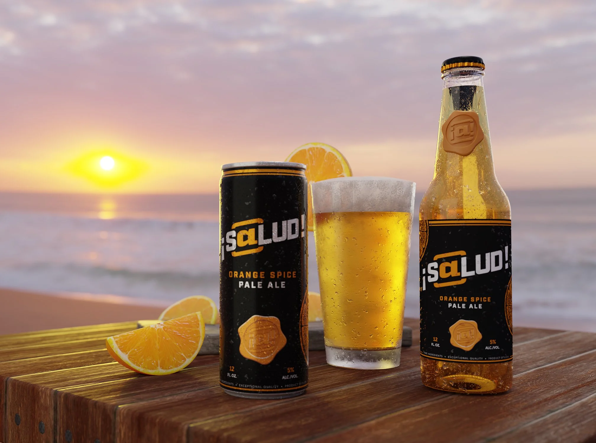 ¡S@lud! Orange Spice at the beach