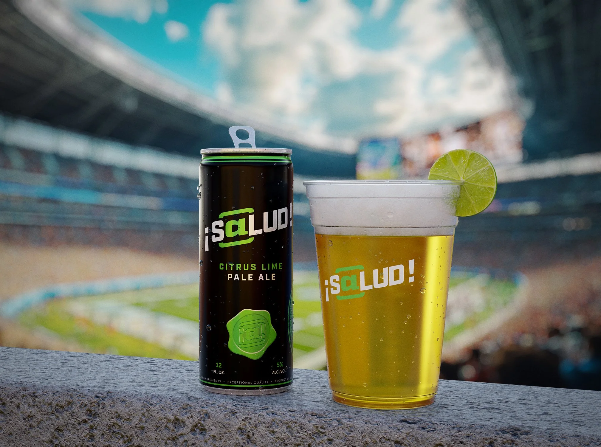 ¡S@lud! Citrus Lime at a soccer match