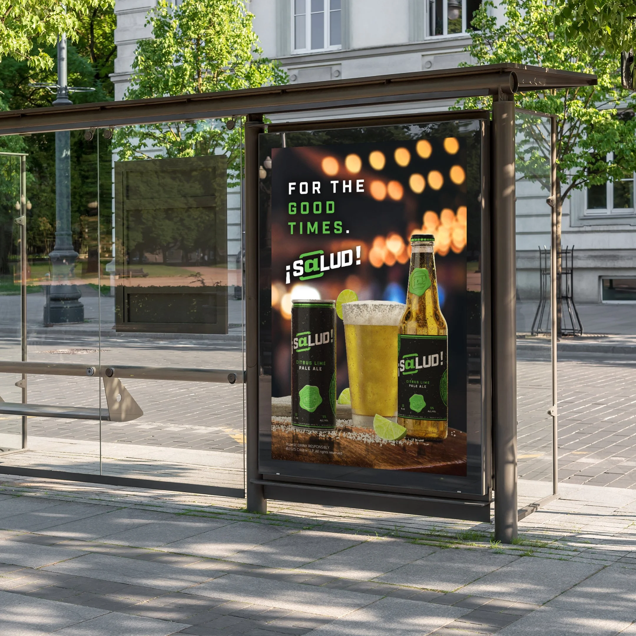 ¡S@lud! OOH bus stop ad mockup