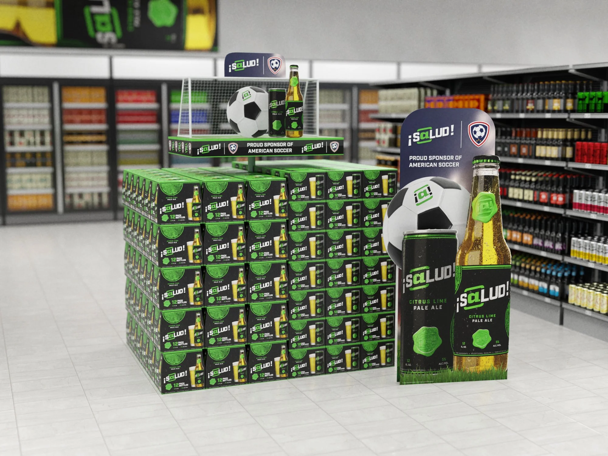 ¡S@lud! retail pallet display