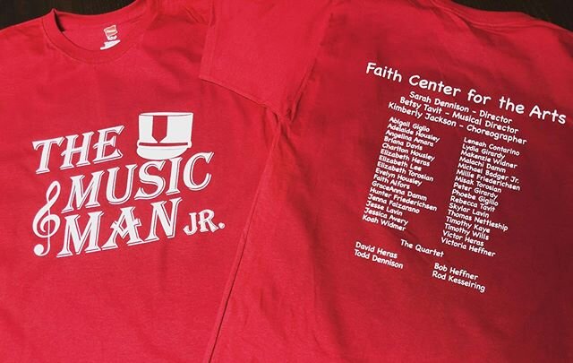 Cast shirts for the Faith Center for the Arts!!!! #cast #custom #customtshirts #customtees #customtee #tee #tshirt #tshirtdesign #tshirts #plays #themusicman