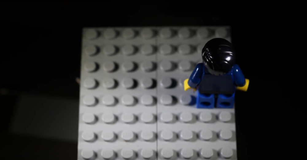 Still from Amari's short film entry for the LEFO 8x8x8 competition