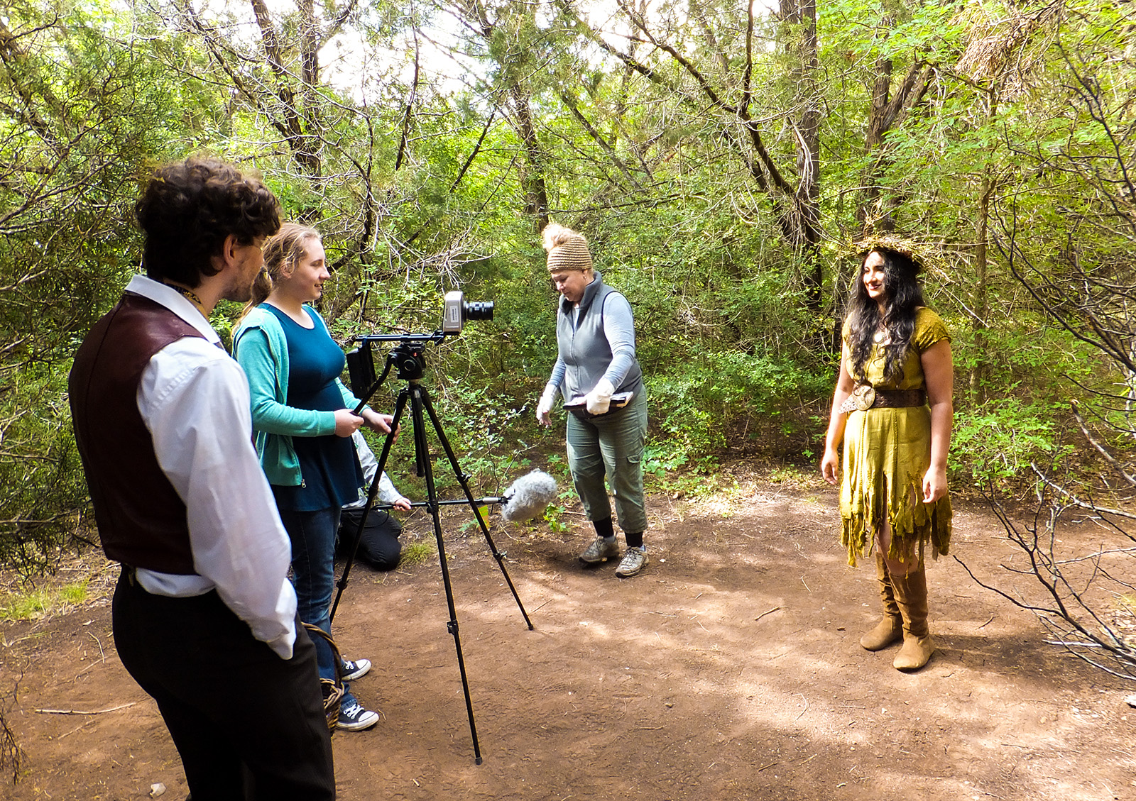 Catrin (second to the left) directing Garden of Jannet