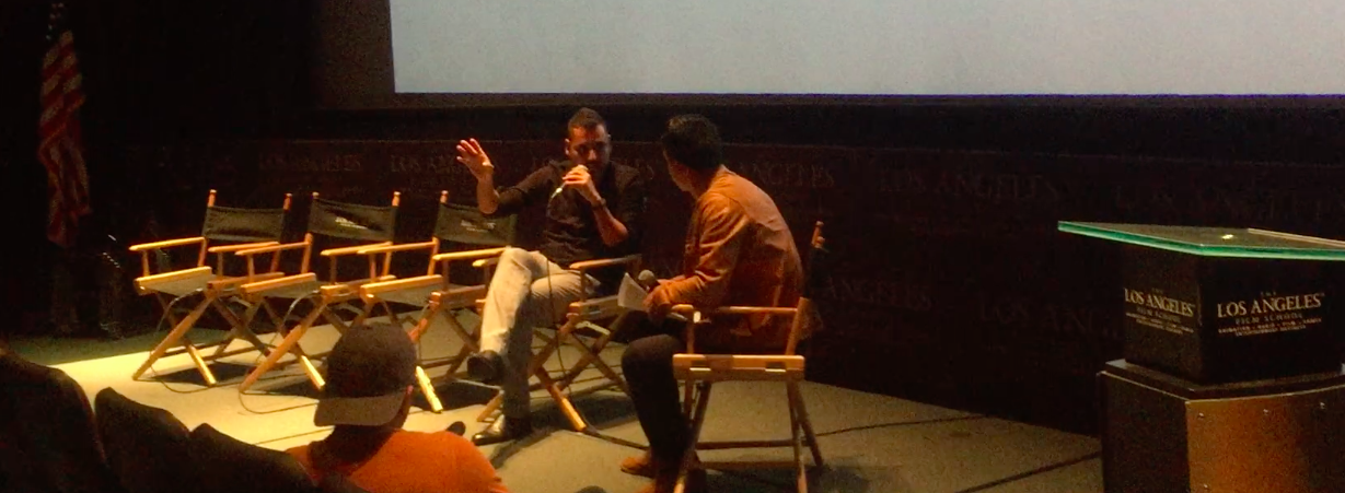 Carlos presenting Vaenquish at The Los Angeles Film School, Nov 2017
