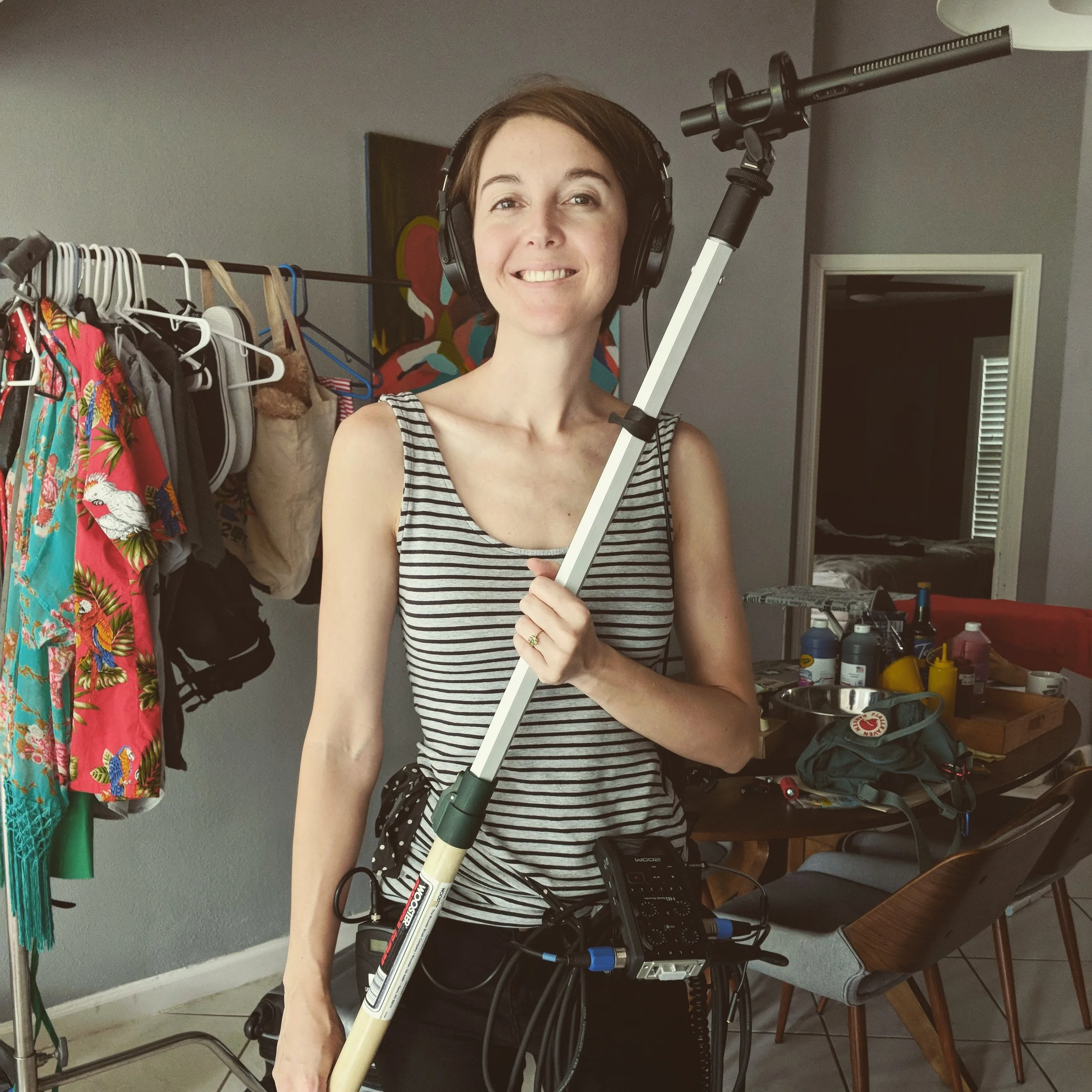 Amanda on set of her short film Koyspiracy!