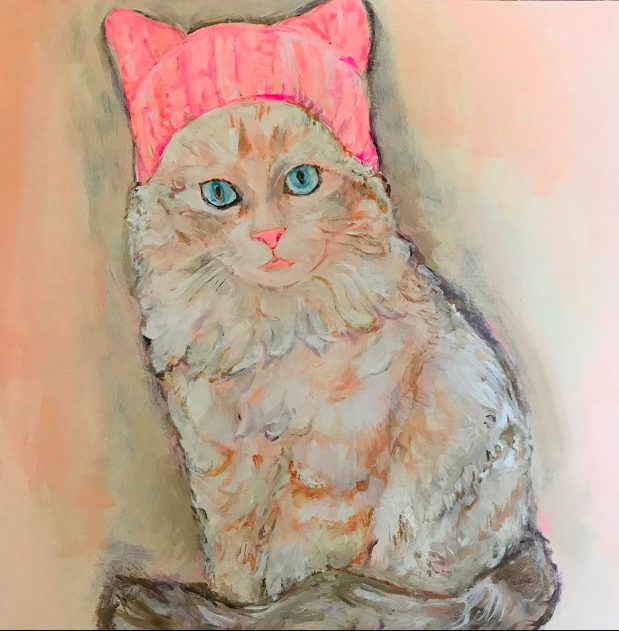 “Annabelle”: 12x12 inches, acrylic paint and gouache on wood