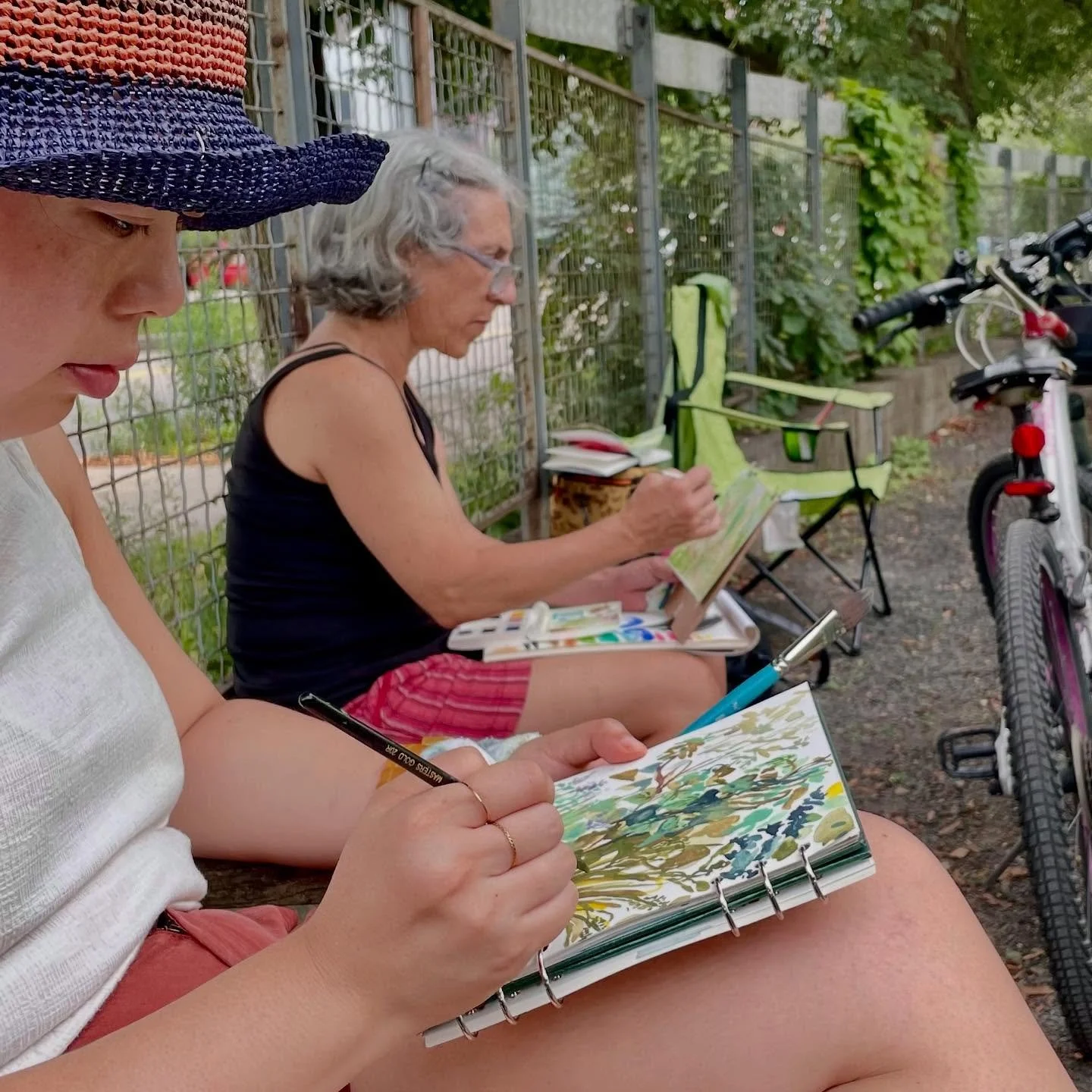 We had a great time during our Watercolor plein air class earlier this summer! Here are some highlights. Can&rsquo;t wait to do it again in the future! #alterworkstudios #watercolor #watercolorpainting #paintingclass #pleinair #pleinairpainting @olja