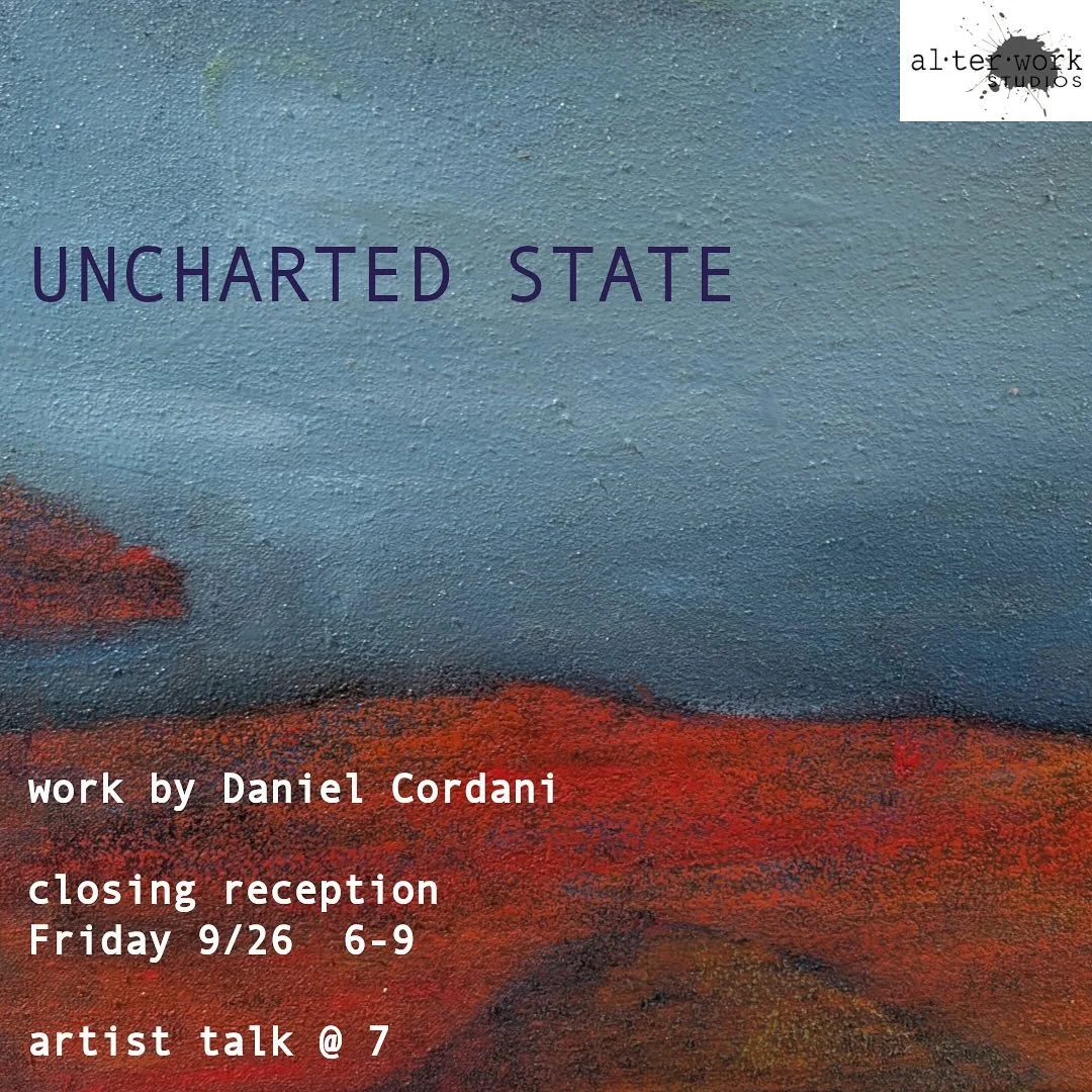Join Studio Artist Dan Cordani for a closing reception and artist talk this Friday 9/27! Artist talk begins at 7PM. @loosemeds #alterworkstudios #nyart #astoria #longislandcity #artgallery #mixedmedia #paintersofinstagram