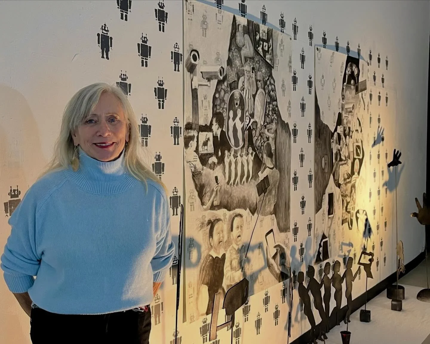 Congratulations Joan on the opening of &ldquo;New Works&rdquo;! The exhibit will be on view until 1/9/26 every day from 12-9PM. Come see it! @jryan789 #alterworkstudios #artistinresidence #lic #artopening #exhibition