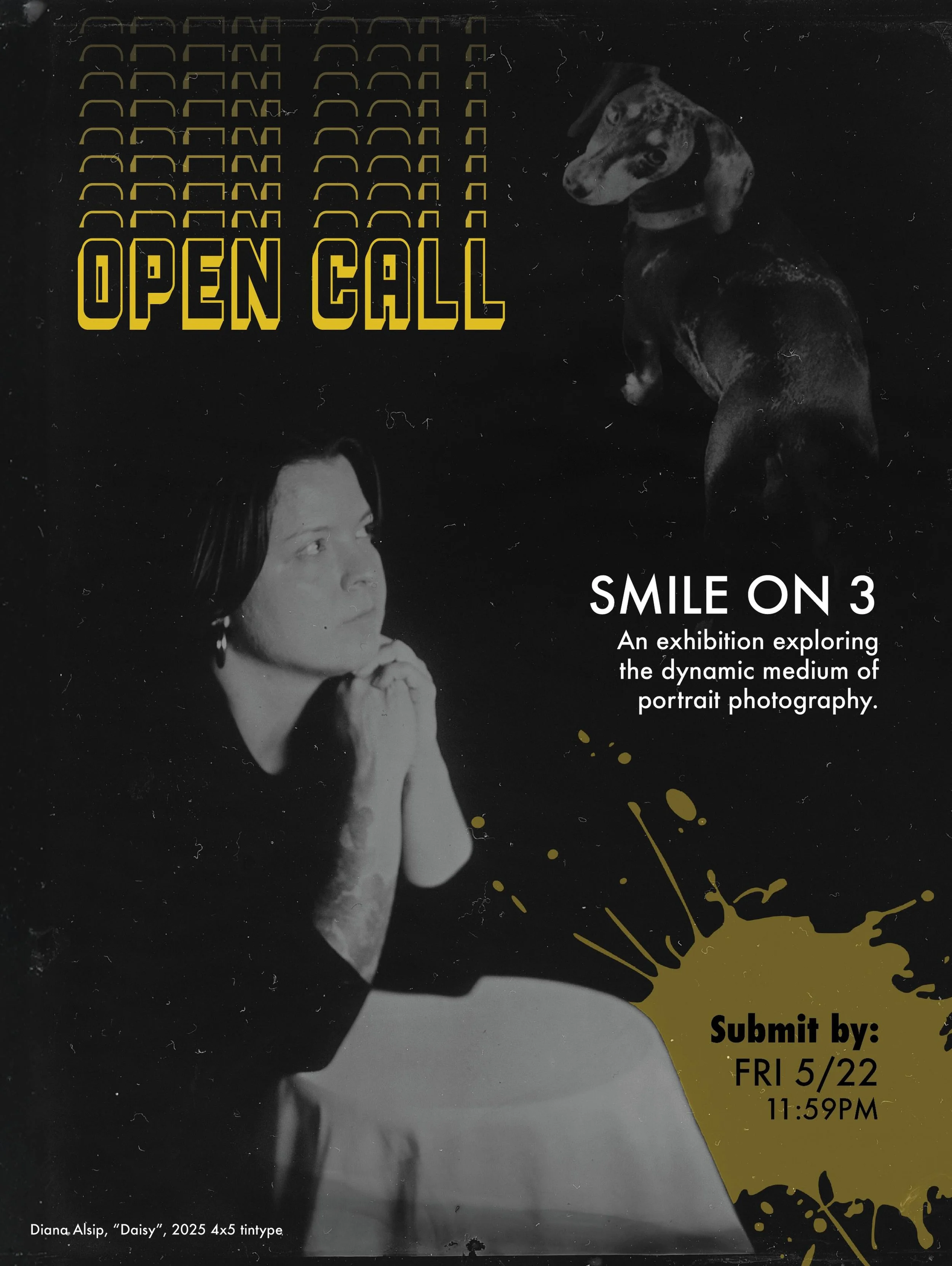 🚨 OPEN CALL ALERT 🚨 
We are looking for submissions for &ldquo;Smile on 3&rdquo;, an exhibition exploring the dynamic medium of portrait photography. Link in bio for submission details. Deadline is 11:59PM on Friday, May 22nd. #alterworkstudios #po
