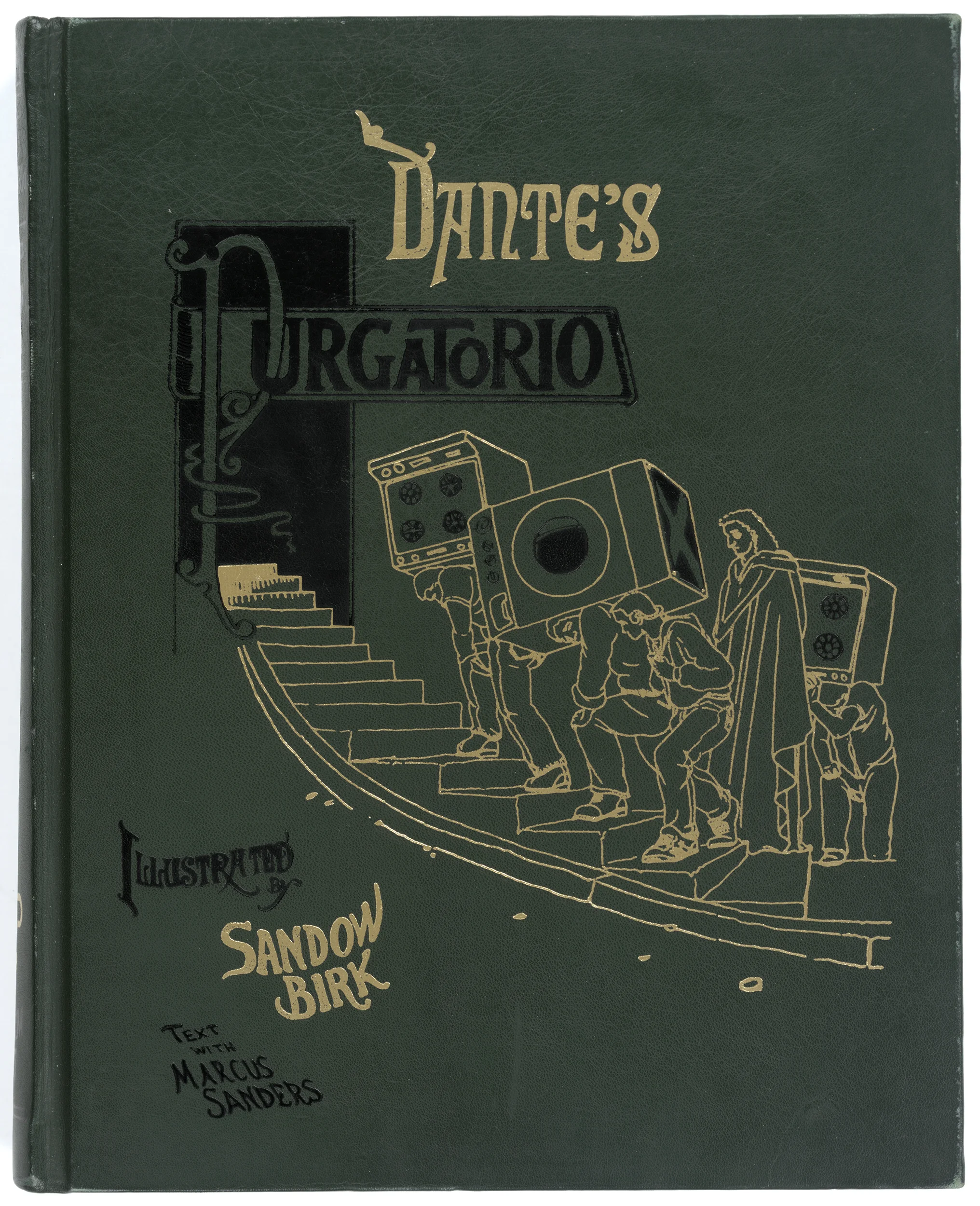Sandow Birk, Dante’s Purgatorio , 2003, 14½” x 11” x 3”. 212 pages. Leather-bound book with 67 hand-drawn lithographs, each hand-signed. Printed in an edition of 100, plus proofs. Text with Marcus Sanders.