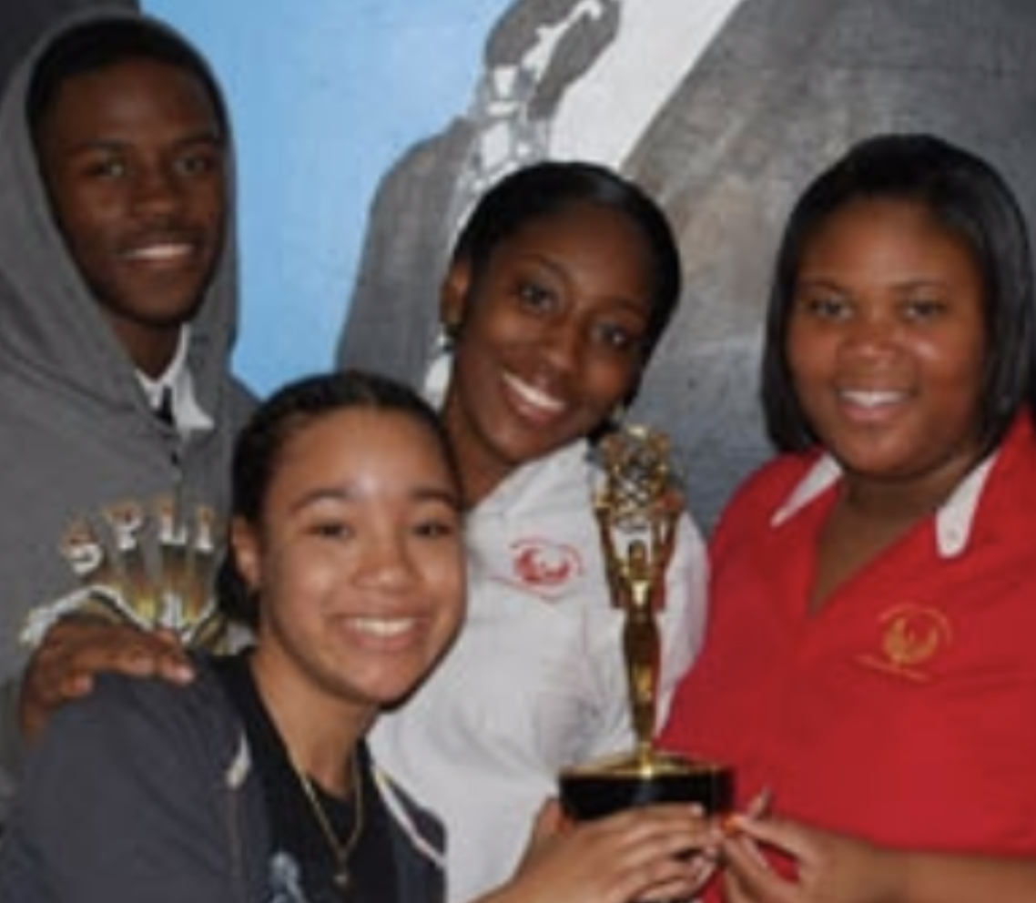 Lamar, Clemesha, Ashia and Demetriawith the Emmy