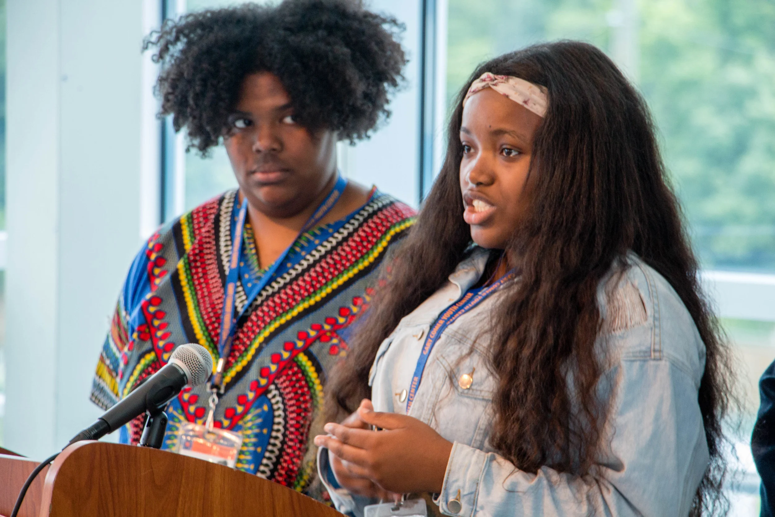 Jamiya Smith speaking about Jessica Finnister at the start of the press conference