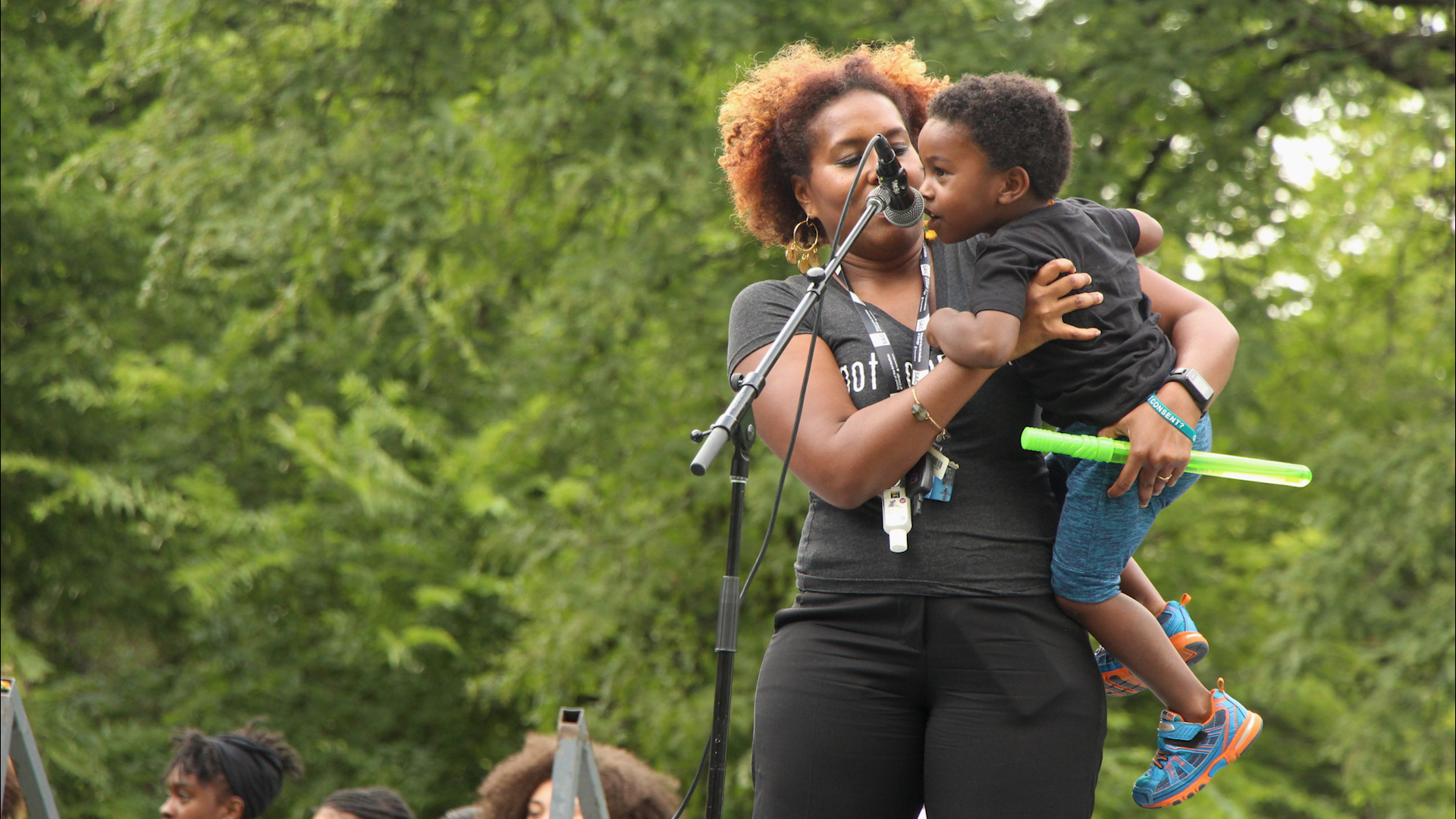 Co-Founder of ‘A Long Walk Home’ Dr. Salamishah Tillet and son
