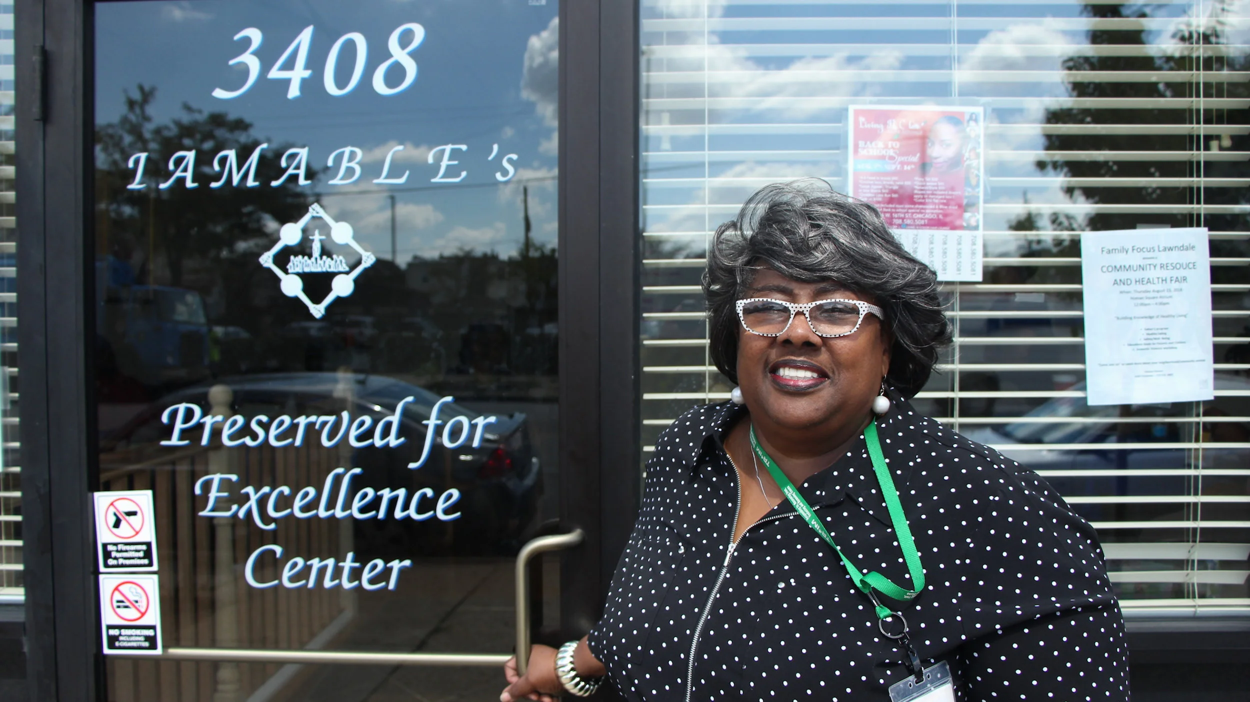 Dr. Carolyn Vessel stands in front of the headquarters of I Am Able Photo by: Pascal Sabino