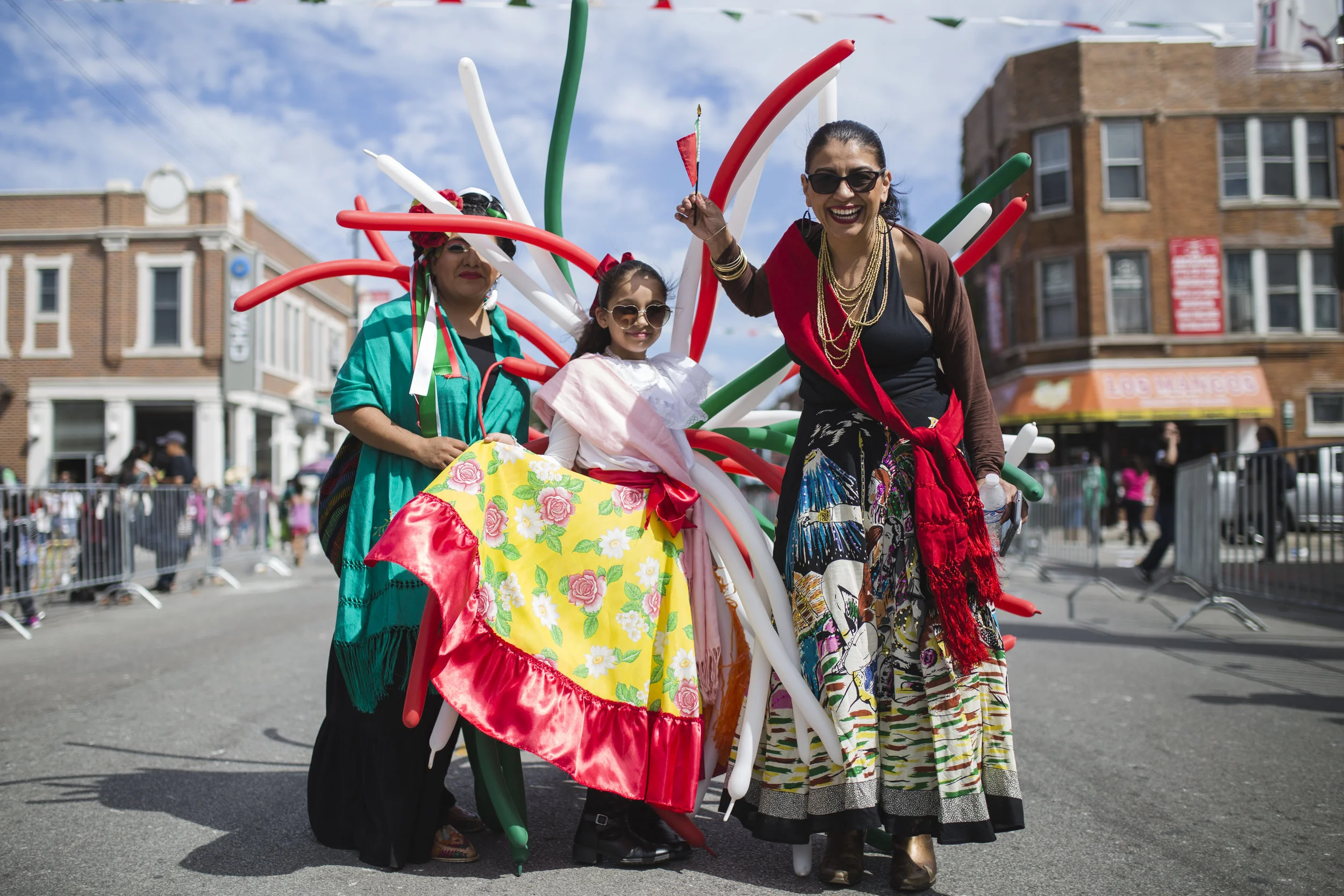 Marialuz Olalde and her friends marched with the parade.