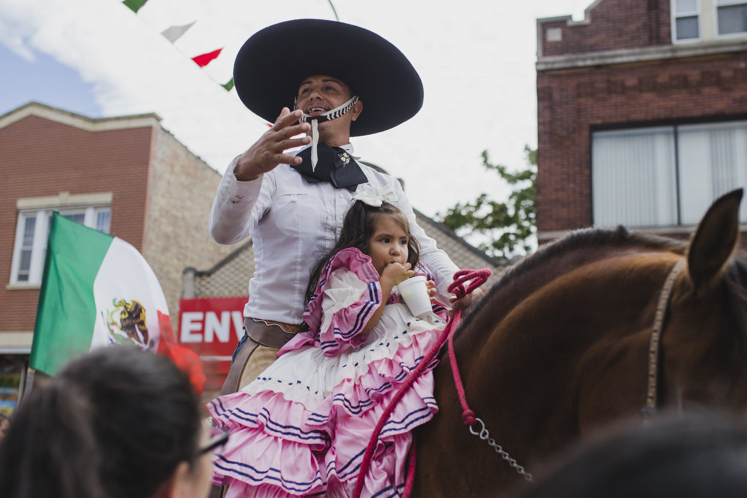 Charros on horses are usually a crowd pleaser.
