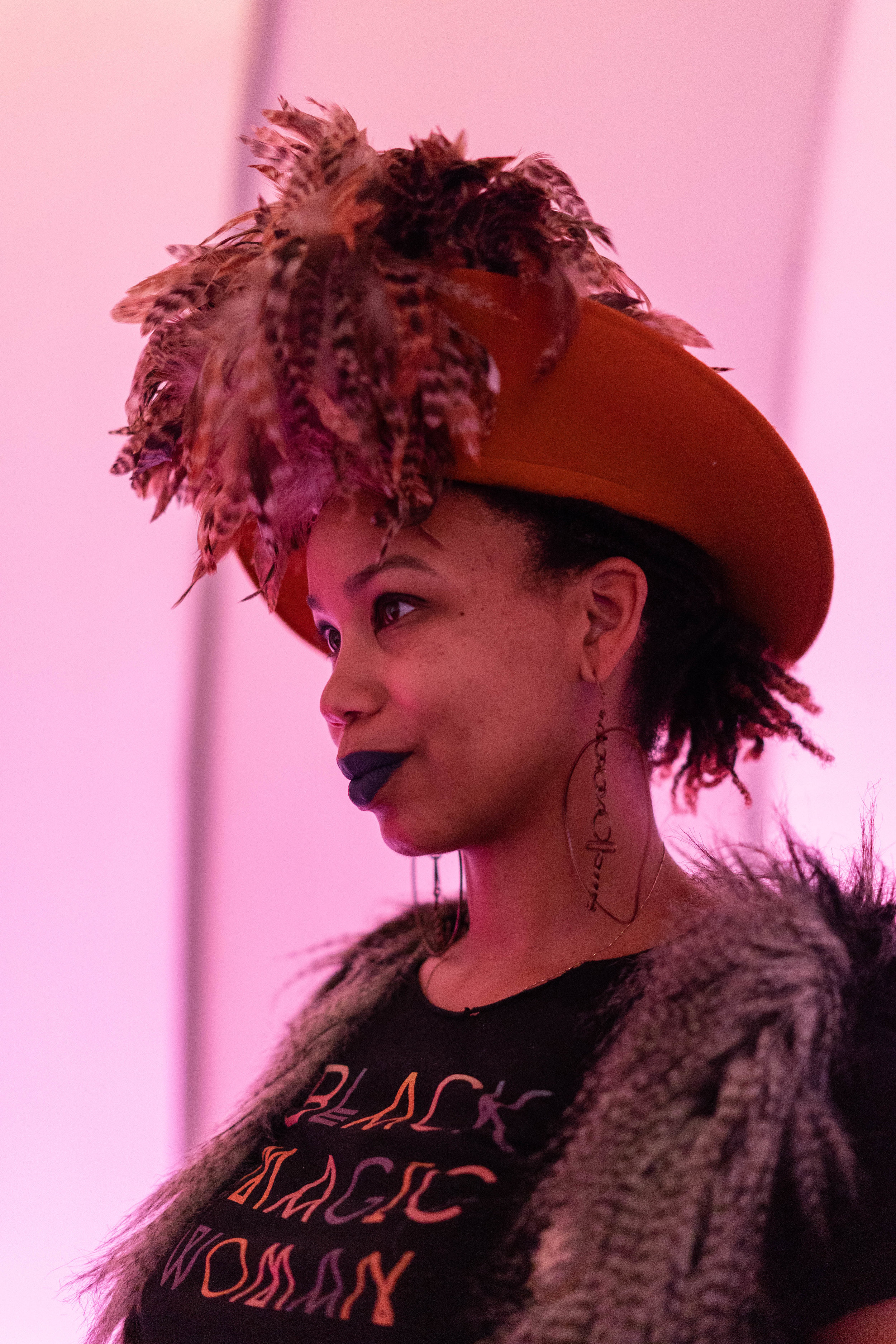  “I wanted to put something together unique and Wakanda-inspired but my natural flavor, too,” said Sandria Washington who dressed up for the event.   