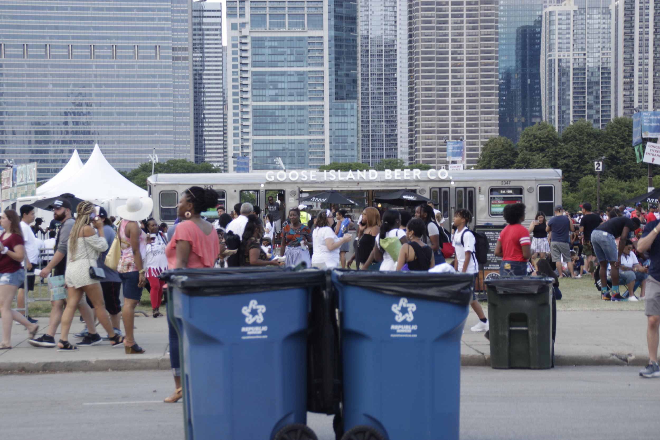  Once inside the 2019 Taste of Chicago, food lovers walked in every direction to grab sample size food from the 82 vendors stationed around Grant Park. Police officers and security -- provided by organizers of the Taste and the city of Chicago -- wer